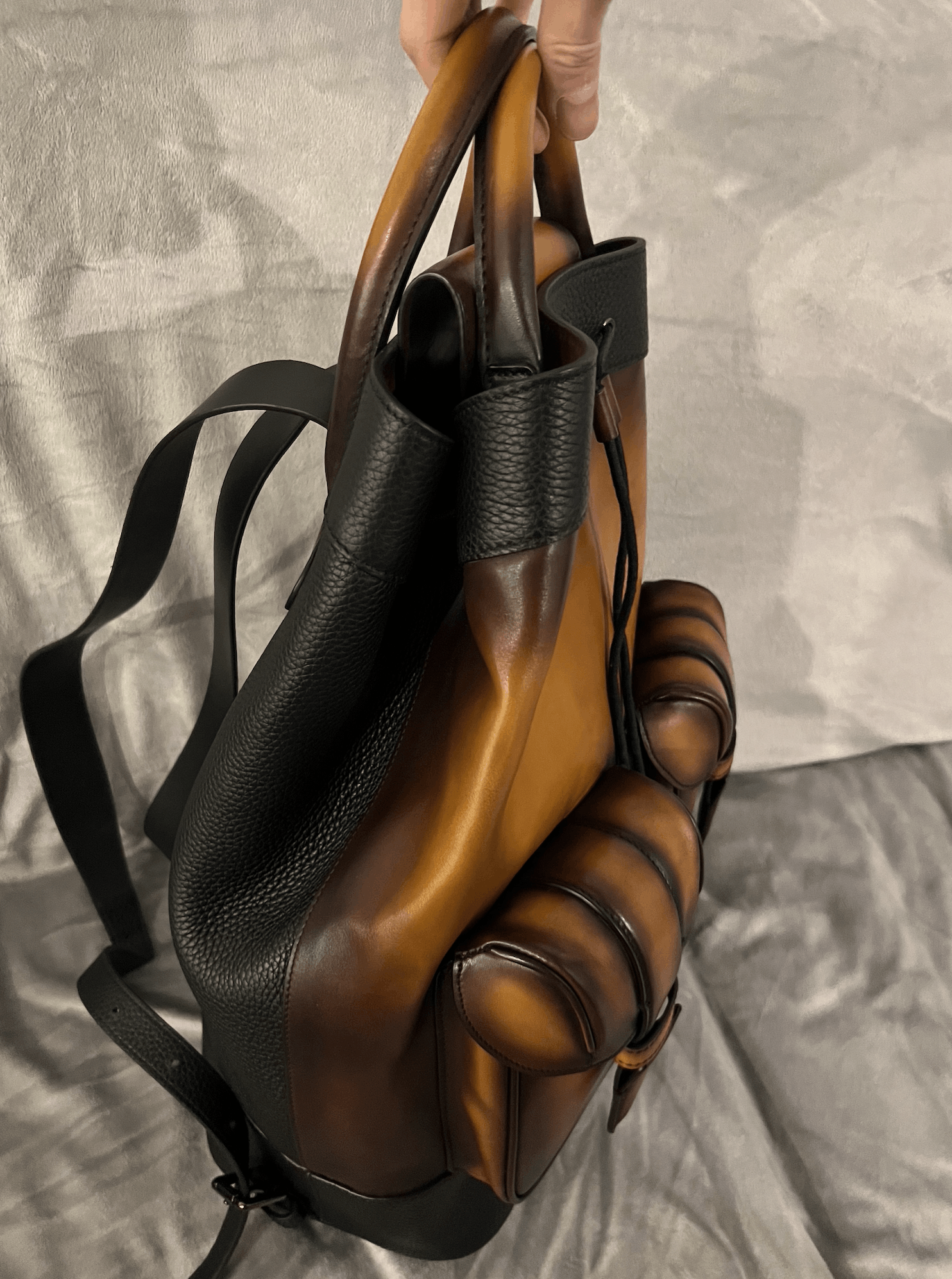 Berluti 100% Authentic Mens Berluti Horizon Brown Leather Backpack Size ONE SIZE - 5 Thumbnail
