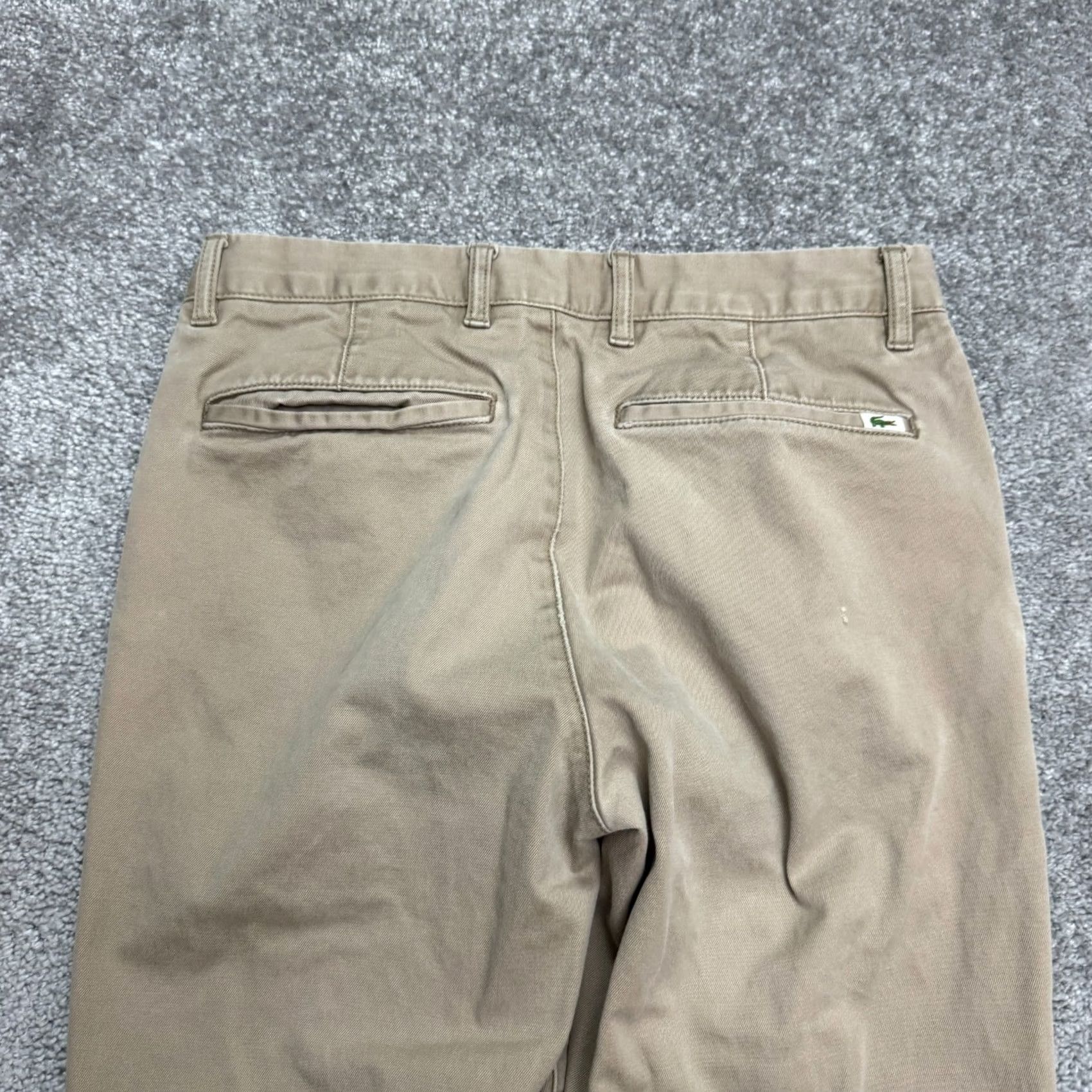 Lacoste Lacoste Slim Fit Chino Pants Mens 29x32 Khaki Brown Cotton Stretch Casual Preppy Size US 30 / EU 46 - 5 Thumbnail