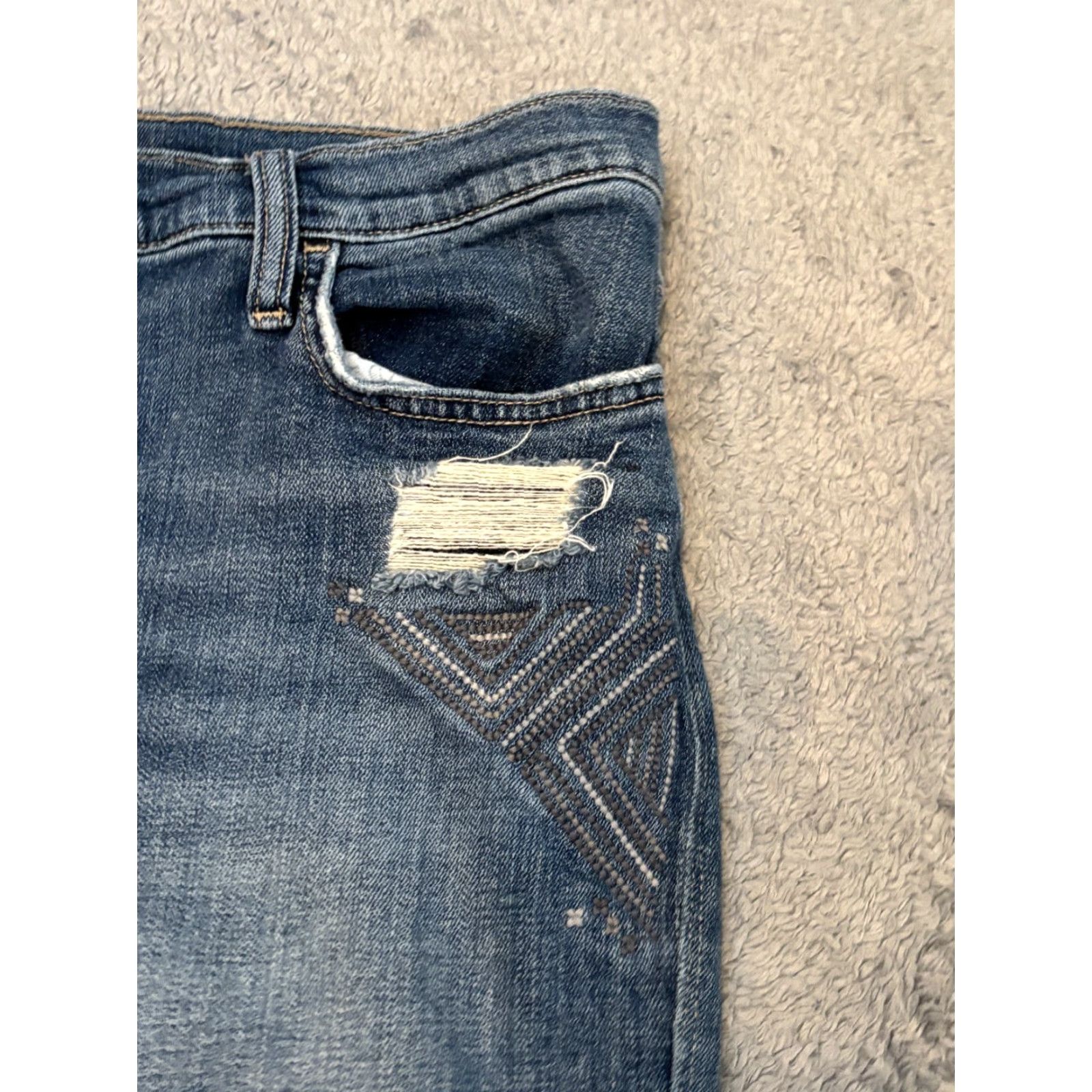 Vintage Rock & Republic Jeans Women’s 12M Berlin Skinny Medium Wash Blue Denim Stretch Size 34" / US 12 / IT 48 - 2 Thumbnail