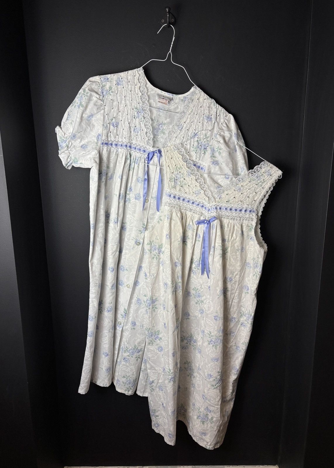 Vintage Two Piece Sleep Set Vintage Slip Dress Beach Cover Pajamas Size M / US 6-8 / IT 42-44 - 1 Thumbnail