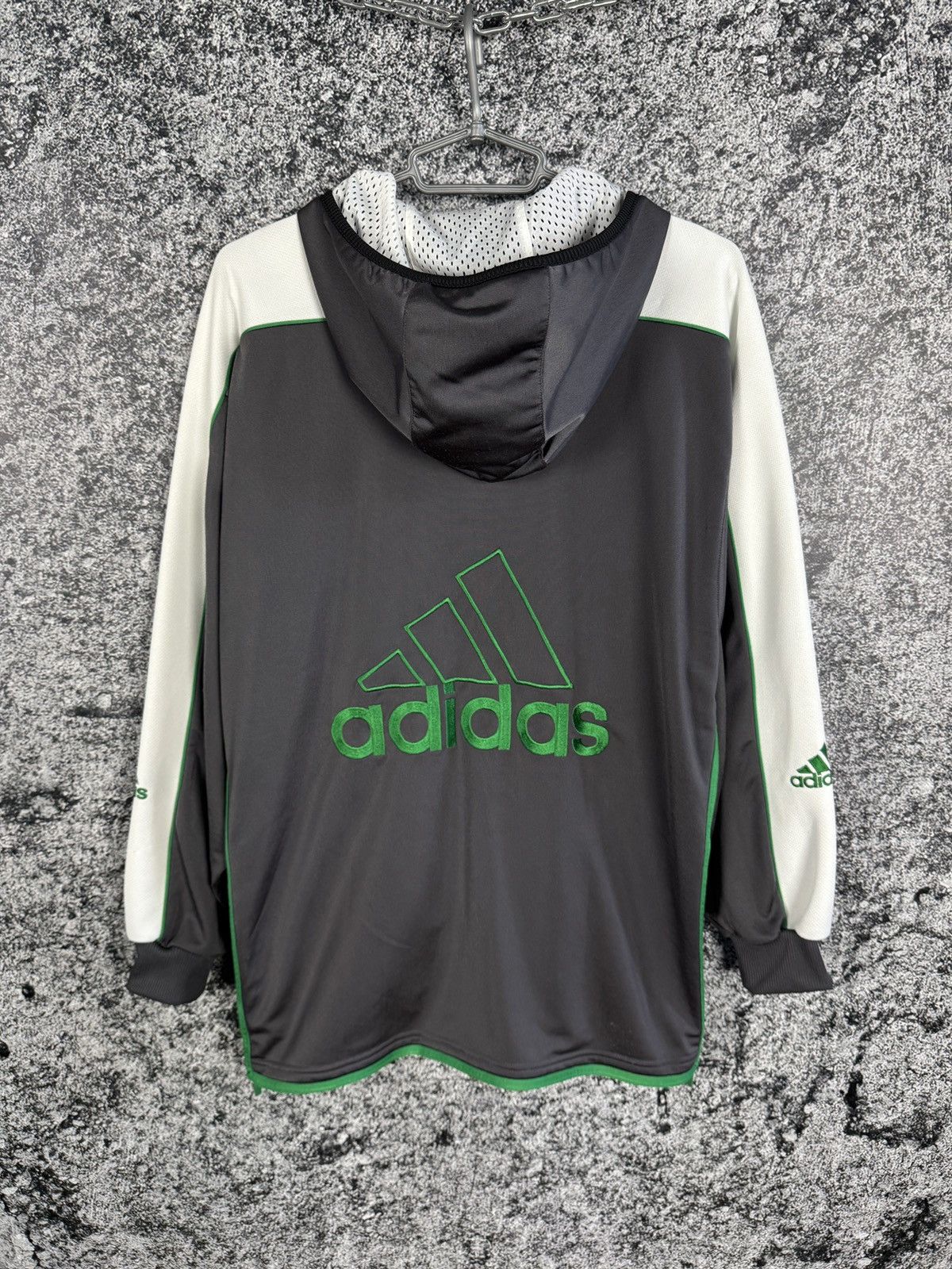Adidas Adidas Vintage Hoodie Full Zip Jacket Big Logo Retro Size M Size US M / EU 48-50 / 2 - 15 Thumbnail