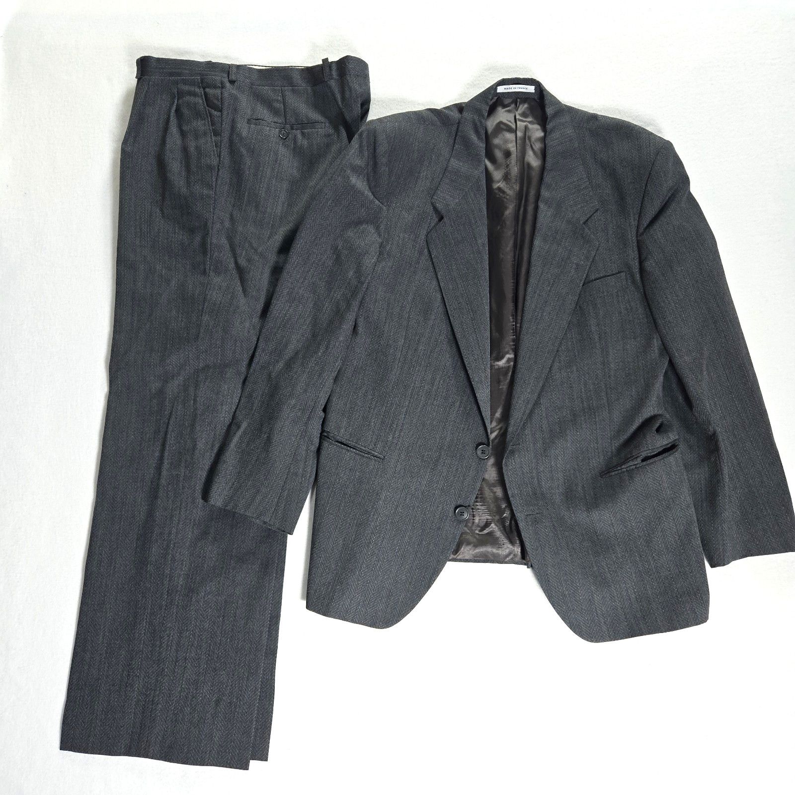 Yves Saint Laurent Yves Saint Laurent Suit Wool Vintage Mens YSL 2Piece 40R Size 40R - 11 Thumbnail