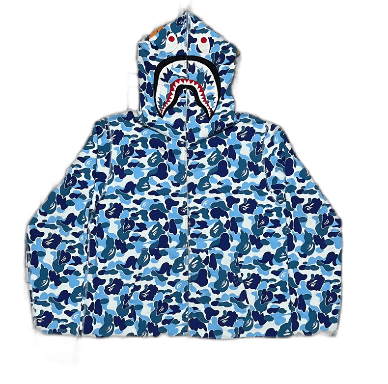 Bape BAPE Camo Shark Hoodie L Size Blue Size US L / EU 52-54 / 3 - 1 Thumbnail