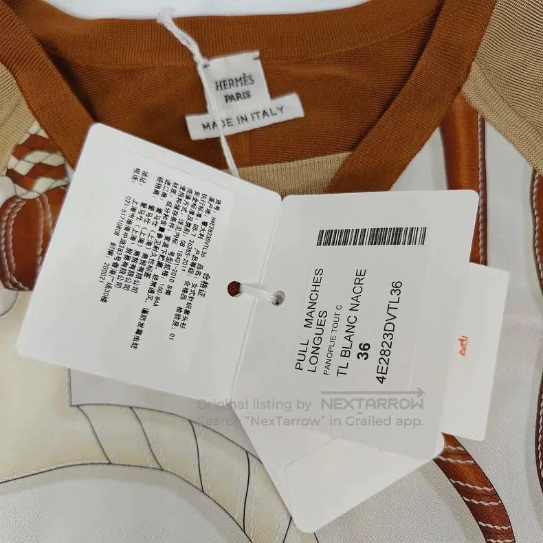 Hermes Hermes Knitted sweater, color-blocked Size XS / US 0-2 / IT 36-38 - 7 Thumbnail