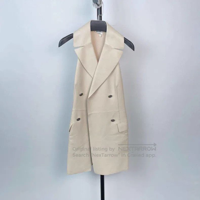 Hermes Hermes Full Leather Vest White Size XXS / US 00 / IT 34 - 1 Thumbnail