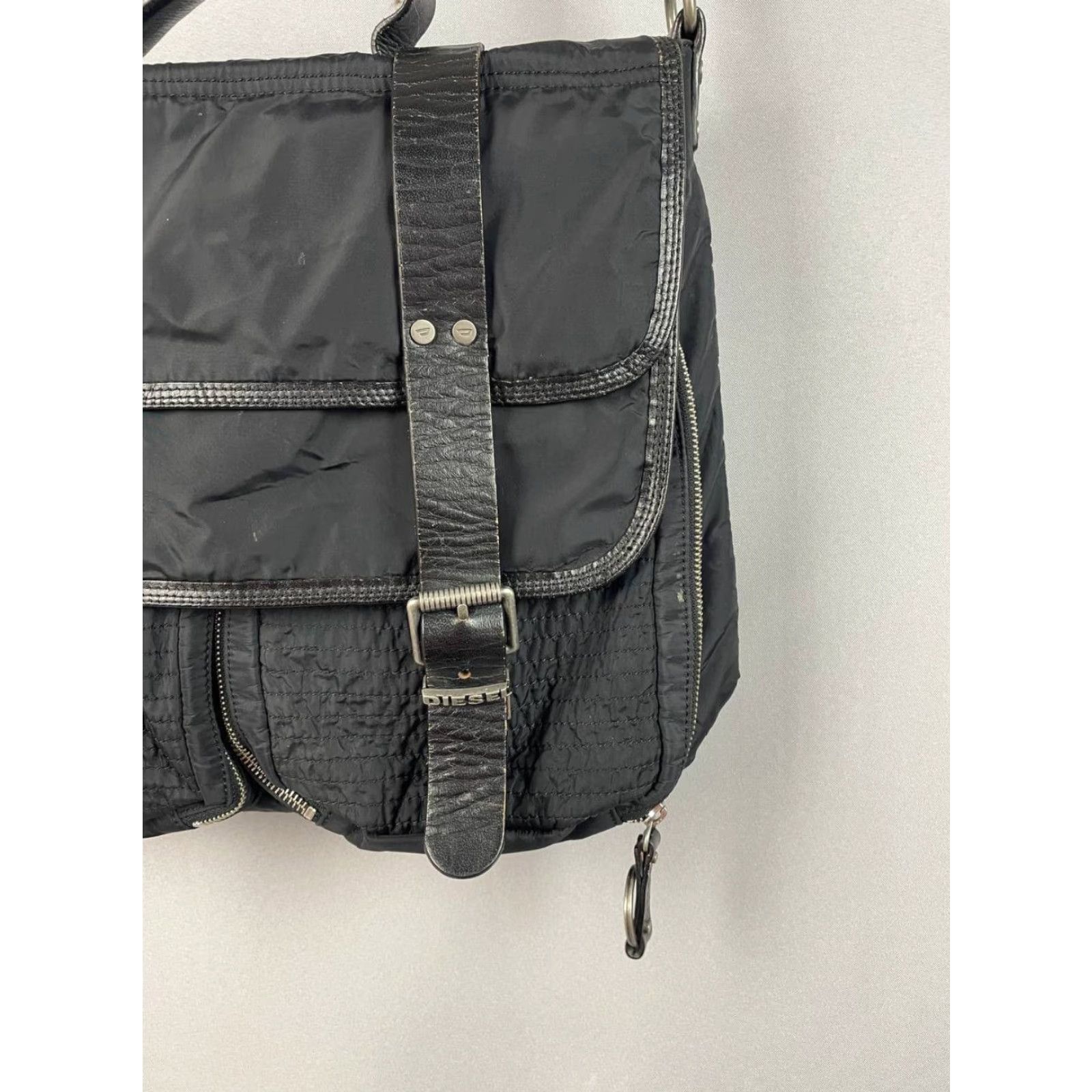 Diesel Diesel Mens Black Nylon Zipper Shoulder Strap Crossbody Messenger Bag Size ONE SIZE - 4 Thumbnail