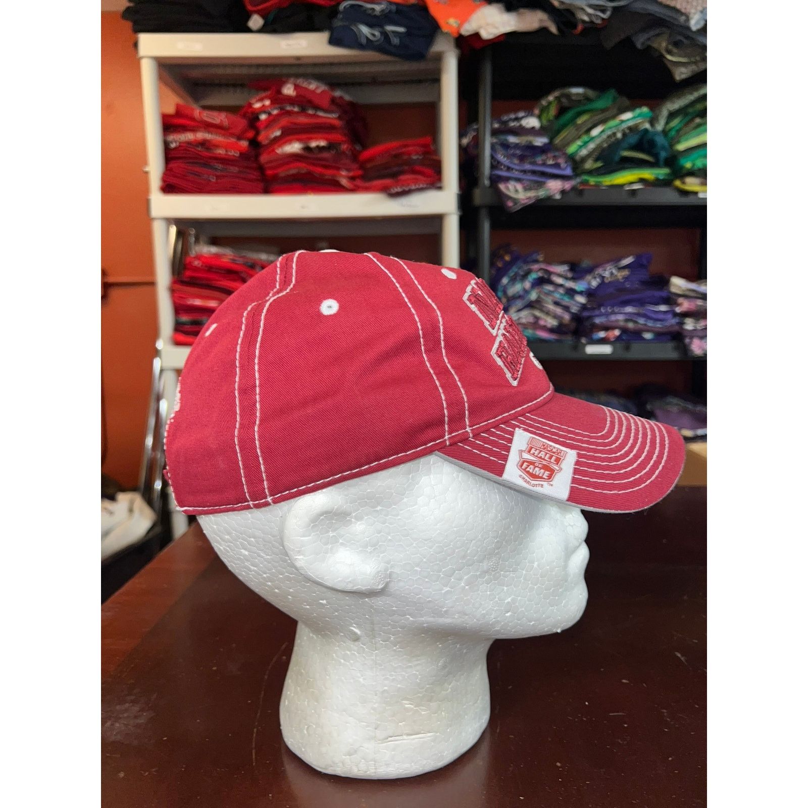 NASCAR Nascar Hall Of Fame Hat Charlotte Red White Cap Headwear Size ONE SIZE - 6 Thumbnail