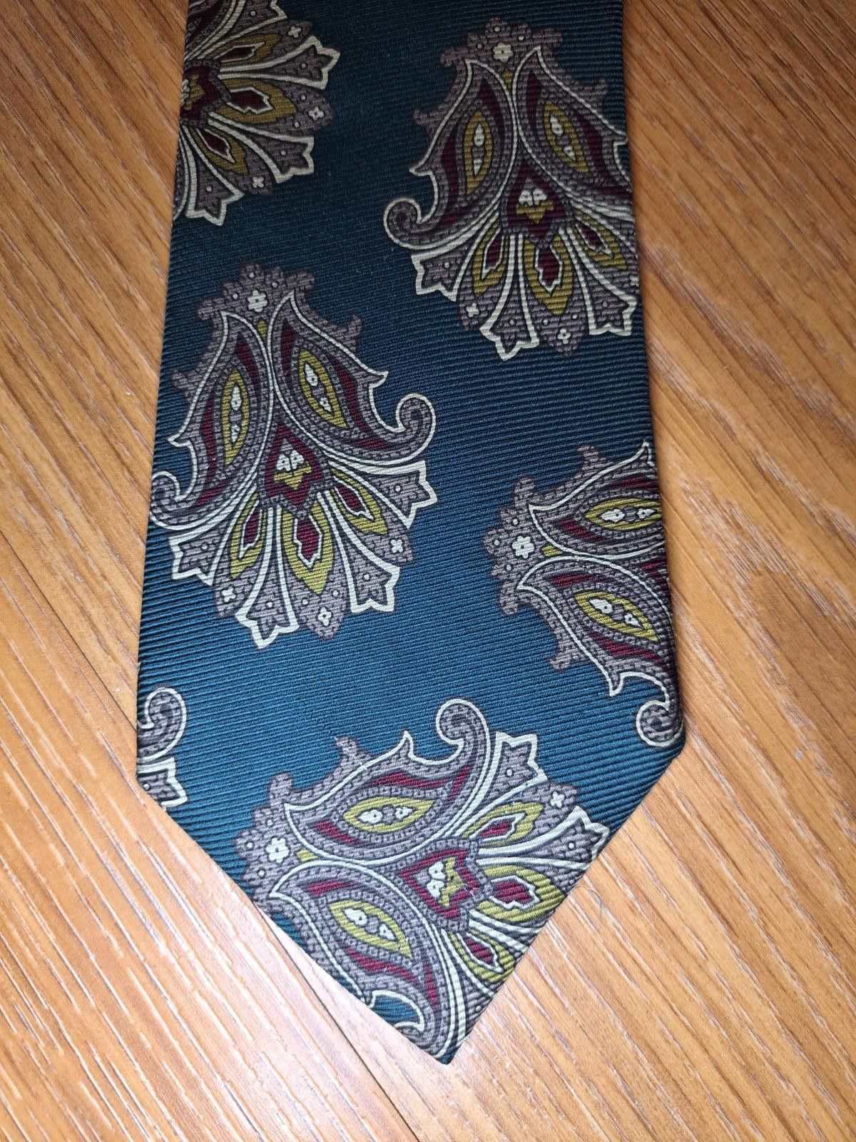 Lands' End Lands End Tie Mens 100% Silk Green Handmade USA Size ONE SIZE - 1 Thumbnail