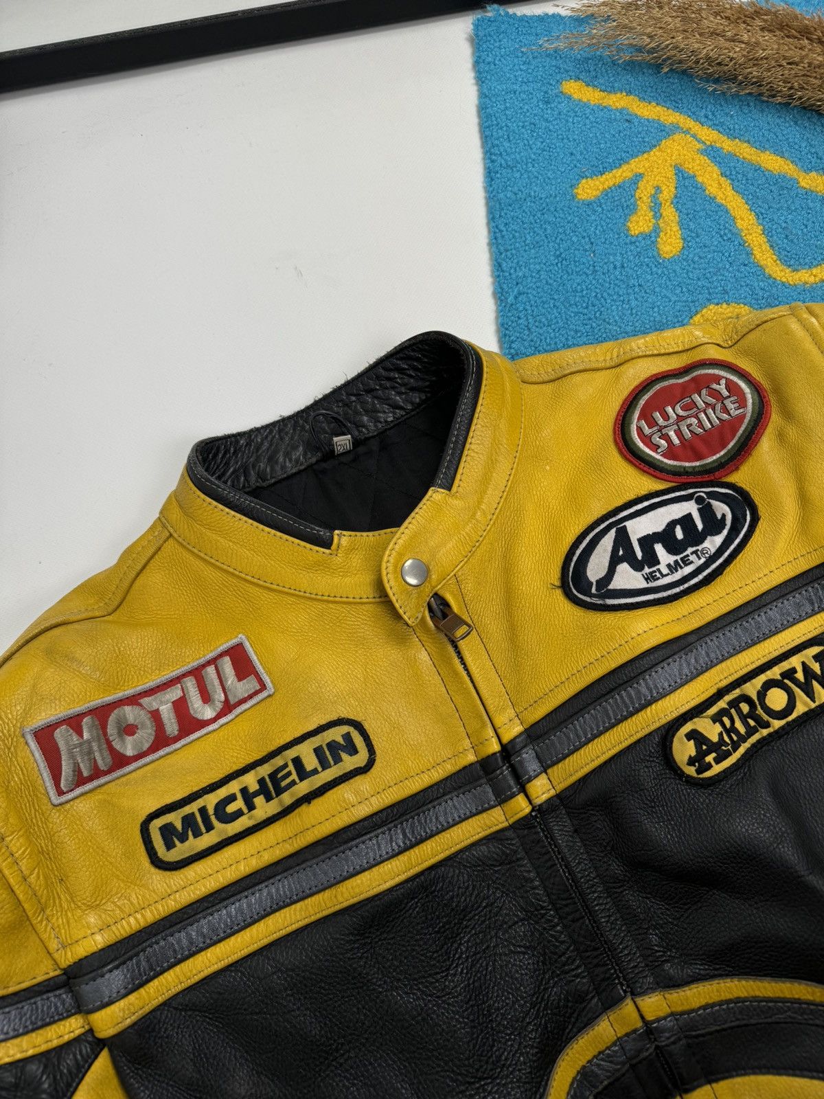 Vintage Vintage Lucky Strike Racing Leather Jacket Size US L / EU 52-54 / 3 - 9 Thumbnail