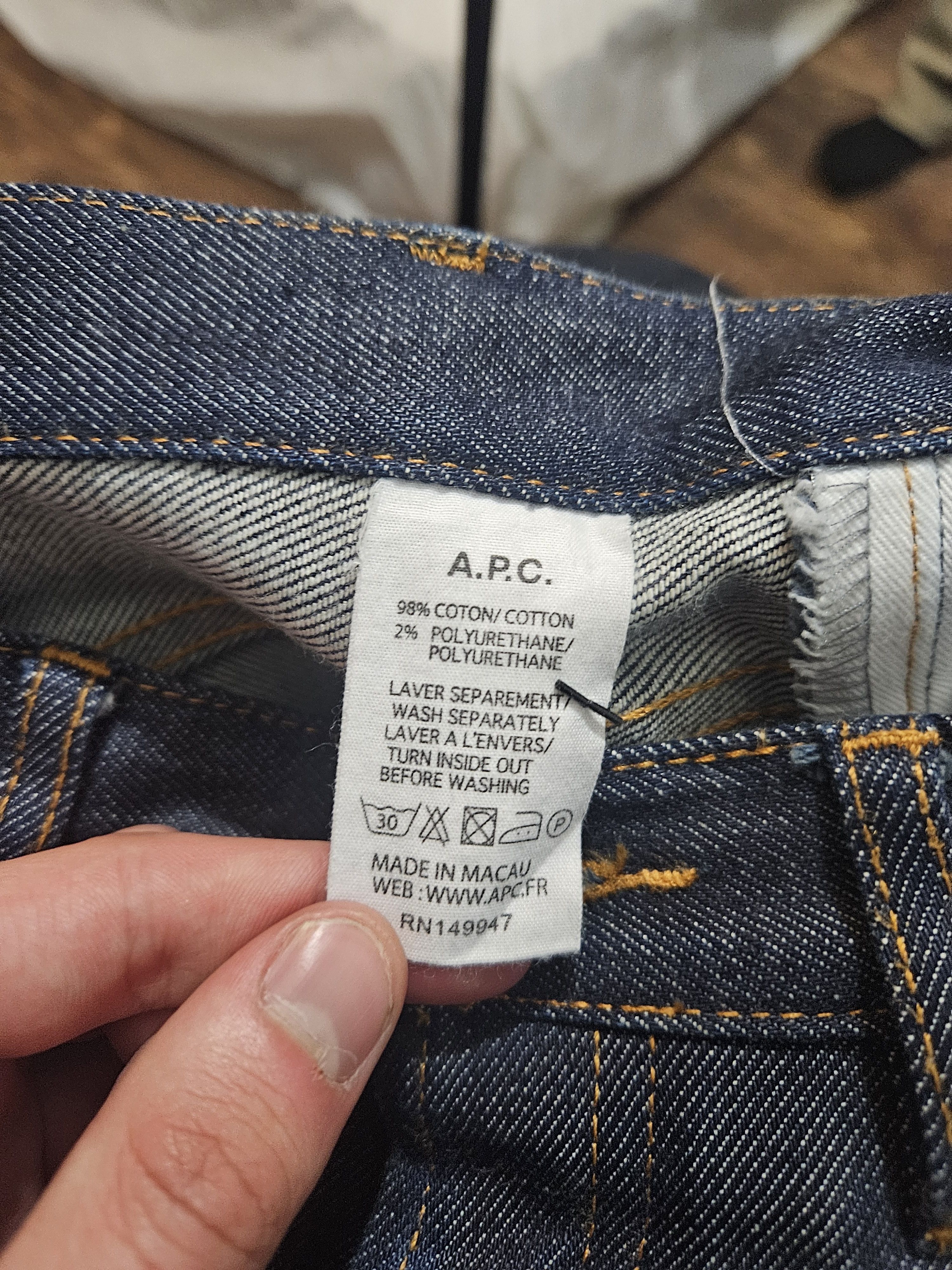 A.P.C. A.P.C. Petit New Standard Blue Denim Pants Size US 29 - 8 Thumbnail
