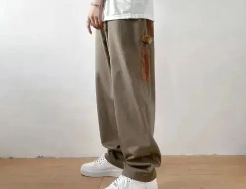 VIBE Korean Casual Cargo Pants Loose Patchwork Y2K #20 Size US 28 / EU 44 - 3 Thumbnail