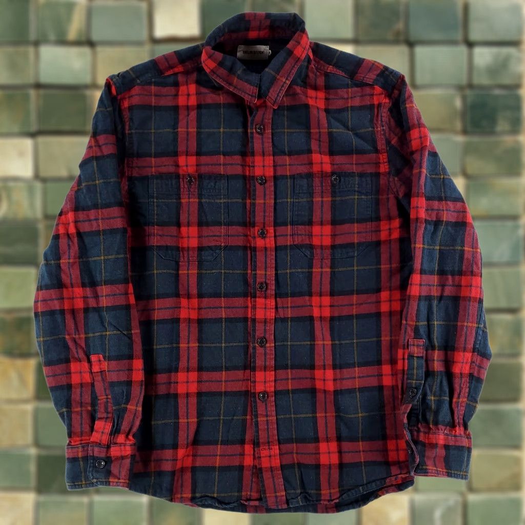 Taylor Stitch Taylor Stitch Flannel Shirt Button Up Long Sleeve Plaid Red Green Mens 42 Multicolor Regular Long Sleeve Mens 42 Size US XL / EU 56 / 4 - 1 Thumbnail