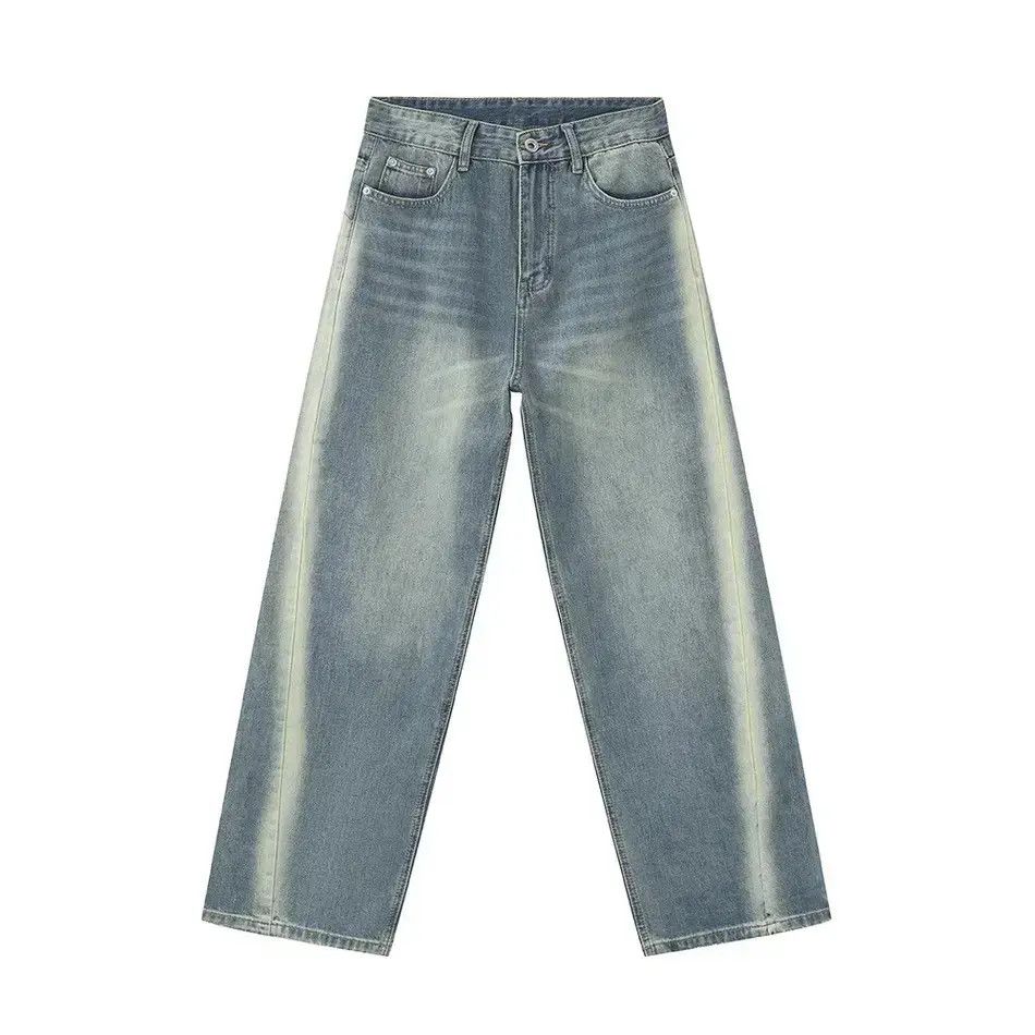 Japanese Brand Retro loose straight leg high street jeans Size US 32 / EU 48 - 6 Thumbnail
