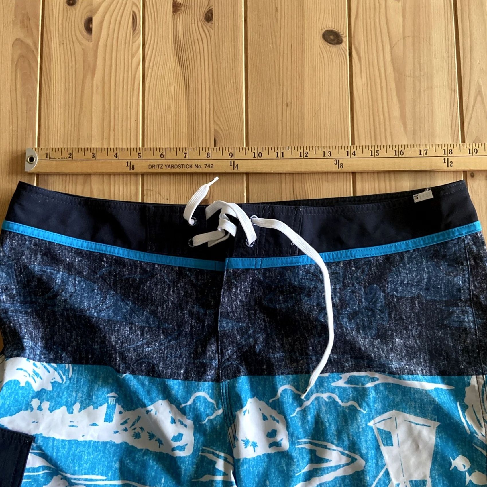 Quiksilver Quiksilver Board Shorts Mens 36 Blue Eddie Aikau Swim Trunks Surf Beach Size US 36 / EU 52 - 4 Thumbnail