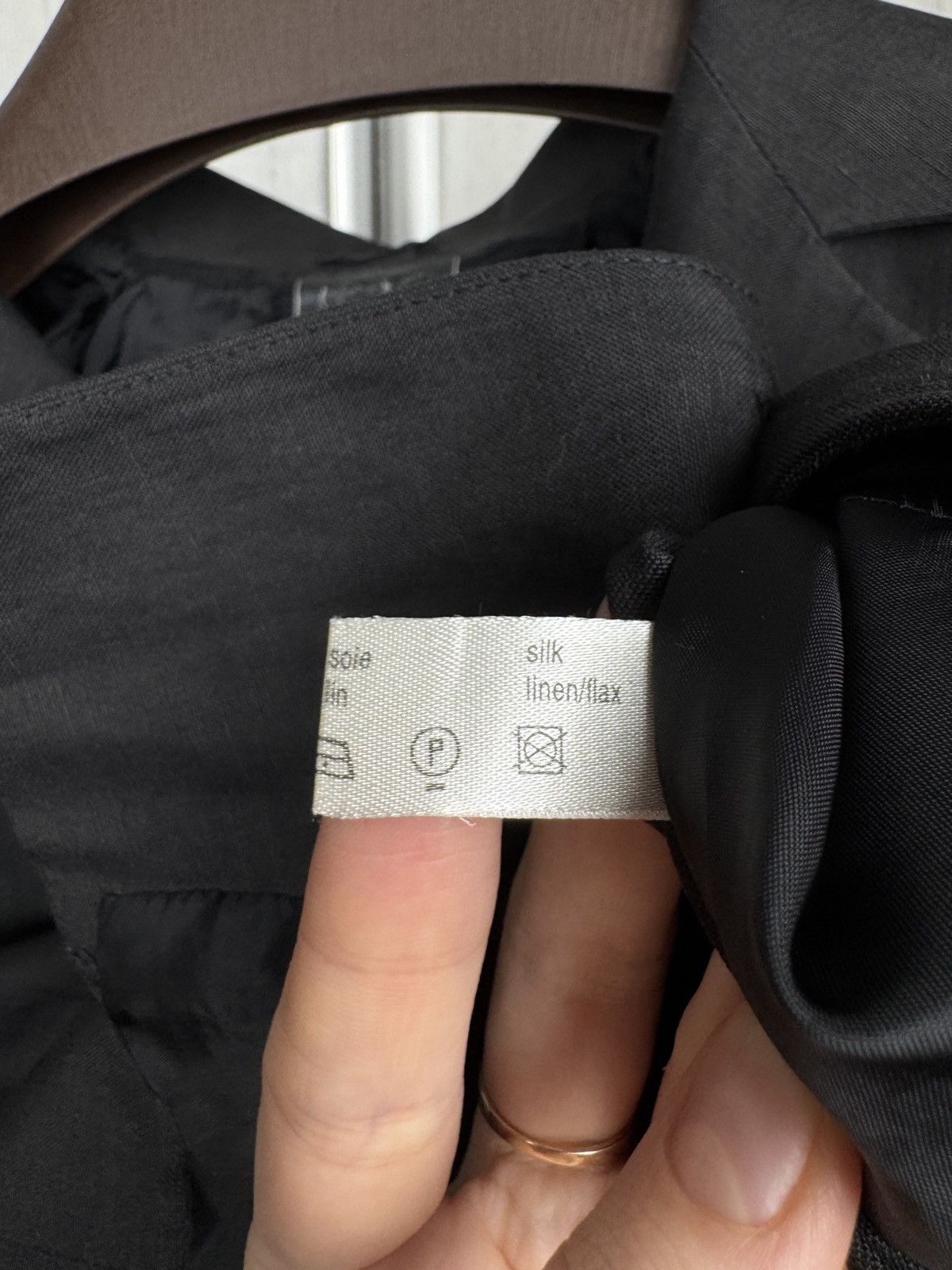 Akris Akris Black V-Neck Short Sleeve Silk Linen Button blazer Size M / US 6-8 / IT 42-44 - 12 Thumbnail