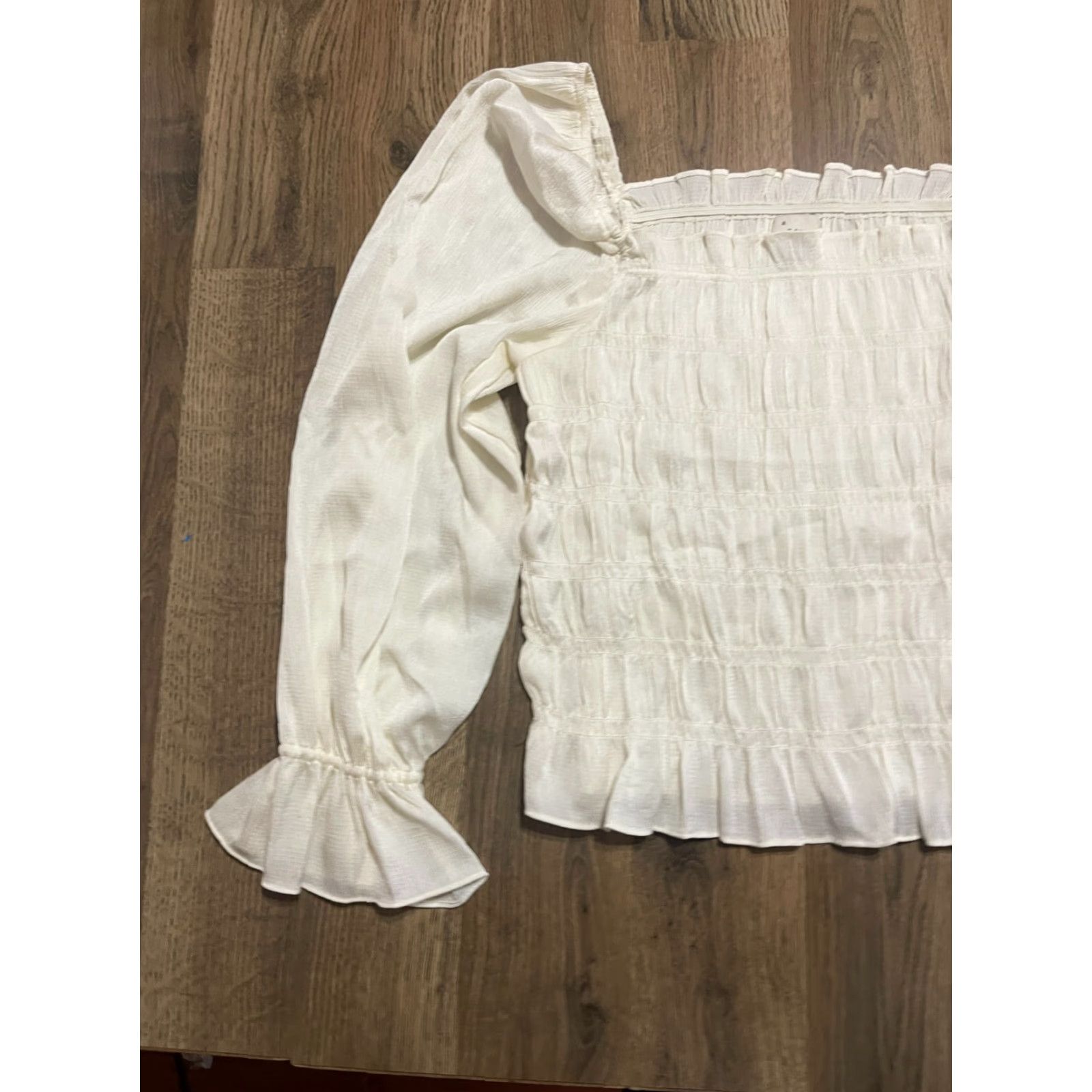 Vintage A New Day Shirt Women's Size Medium White Long Sleeve Square Neck Shirt Womens Medium White Long Sleeve Square Neck A New Day Shirt Size M / US 6-8 / IT 42-44 - 3 Thumbnail