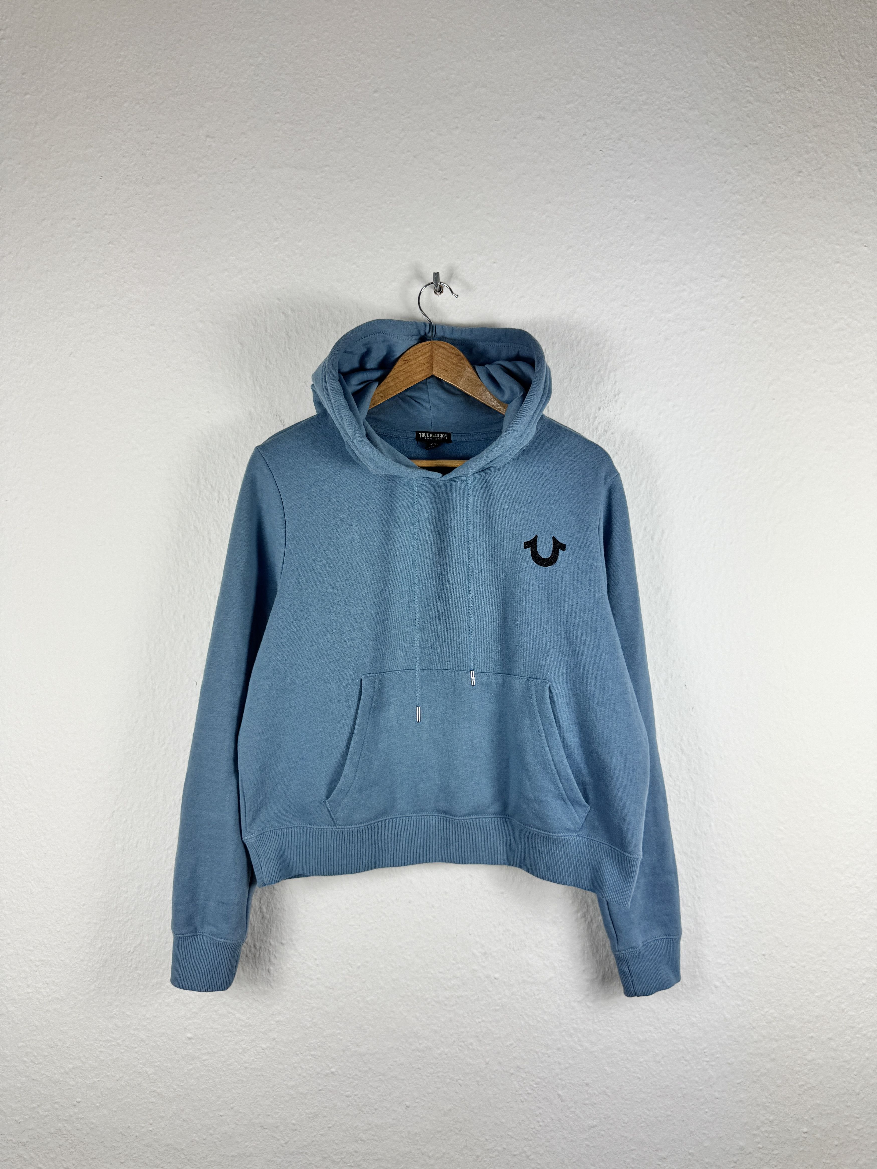 True Religion Women`s TRUE RELIGION BACKSIDE BIGLODO BLUE HOODIE SIZE XL Size XL / US 12-14 / IT 48-50 - 2 Thumbnail