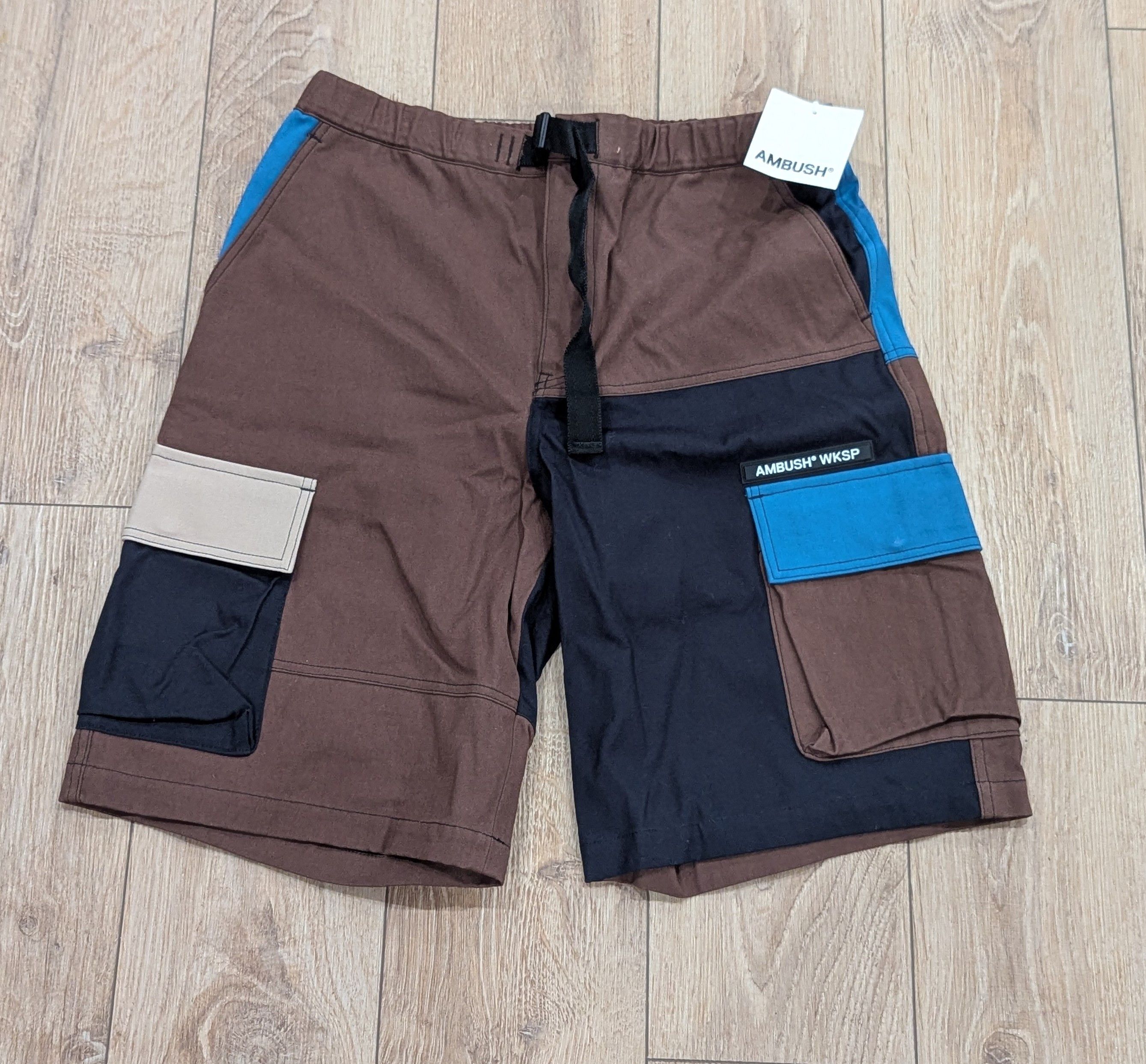 Ambush Design AMBUSH Pannelled Cotton Shorts Brown Large Size US 34 / EU 50 - 1 Thumbnail
