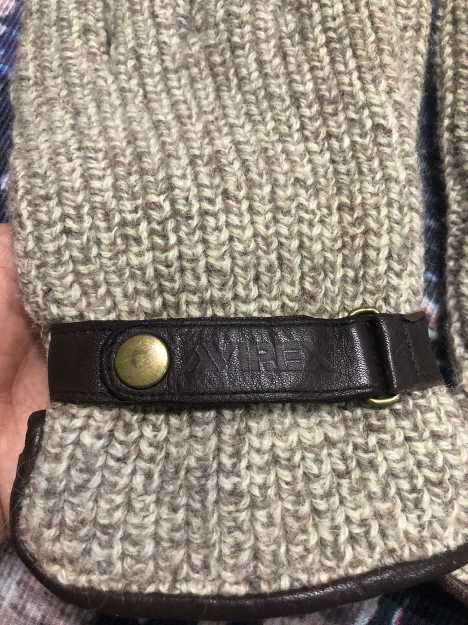 Avirex Avirex Wool Leather Part Gloves Size ONE SIZE - 6 Thumbnail