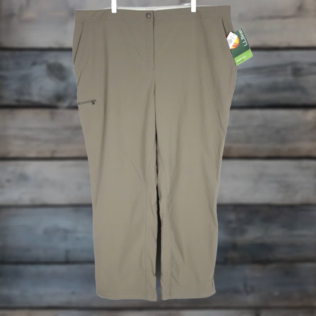 Vintage VINTAGE LL Bean Women's Comfort Trail Pants Water Repellent 20W Red Ash Brown Size 42" / US 20 - 1 Thumbnail