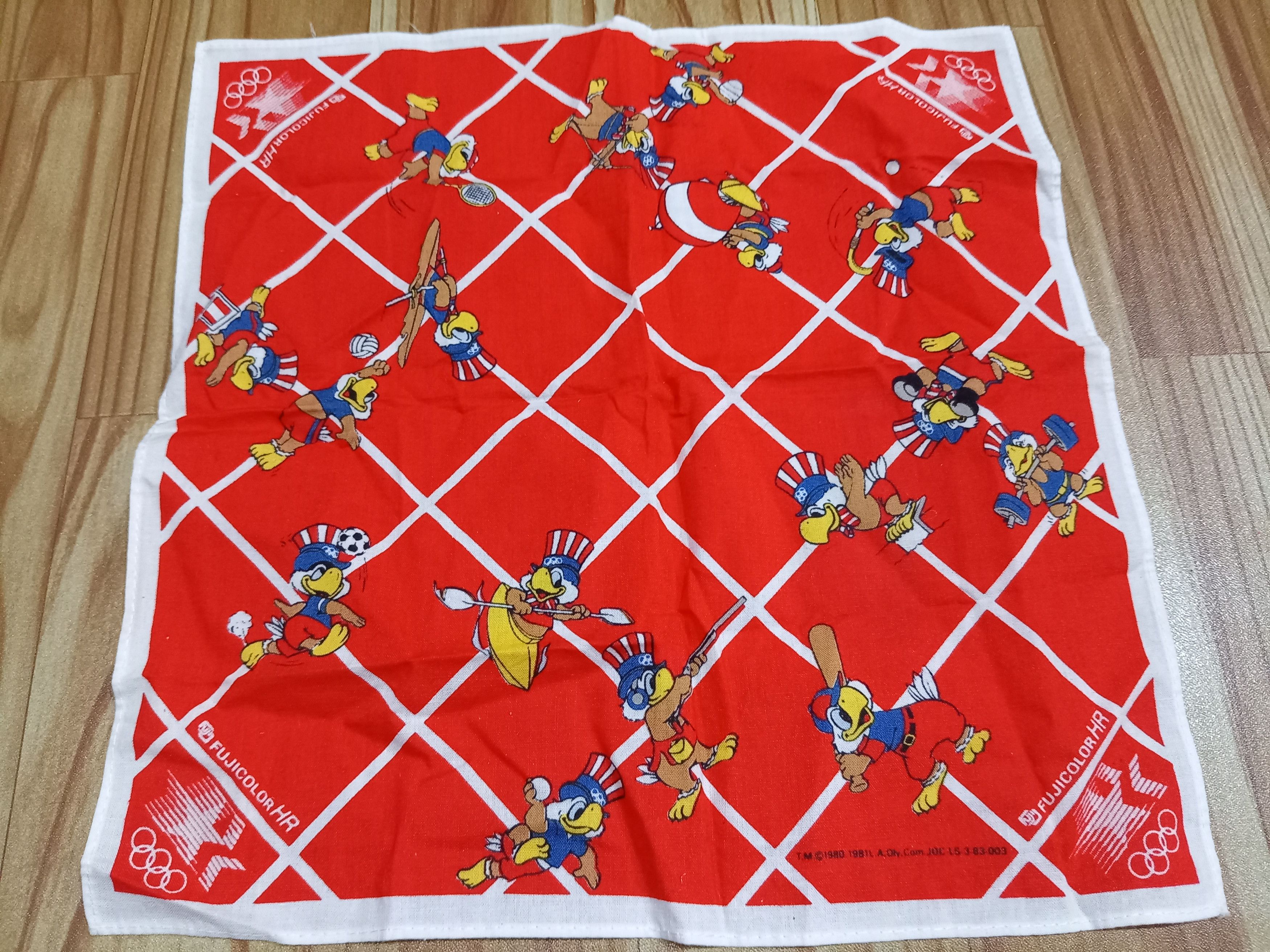 USA Olympics Olympic handkerchief bandana fujicolour 80's Size ONE SIZE - 1 Thumbnail