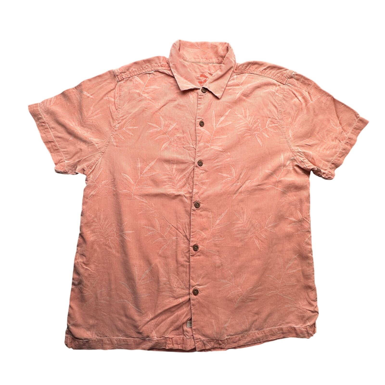 Tommy Bahama Tommy Bahama Silk Button Up Shirt XL Short Sleeve Orange Size US XL / EU 56 / 4 - 1 Thumbnail