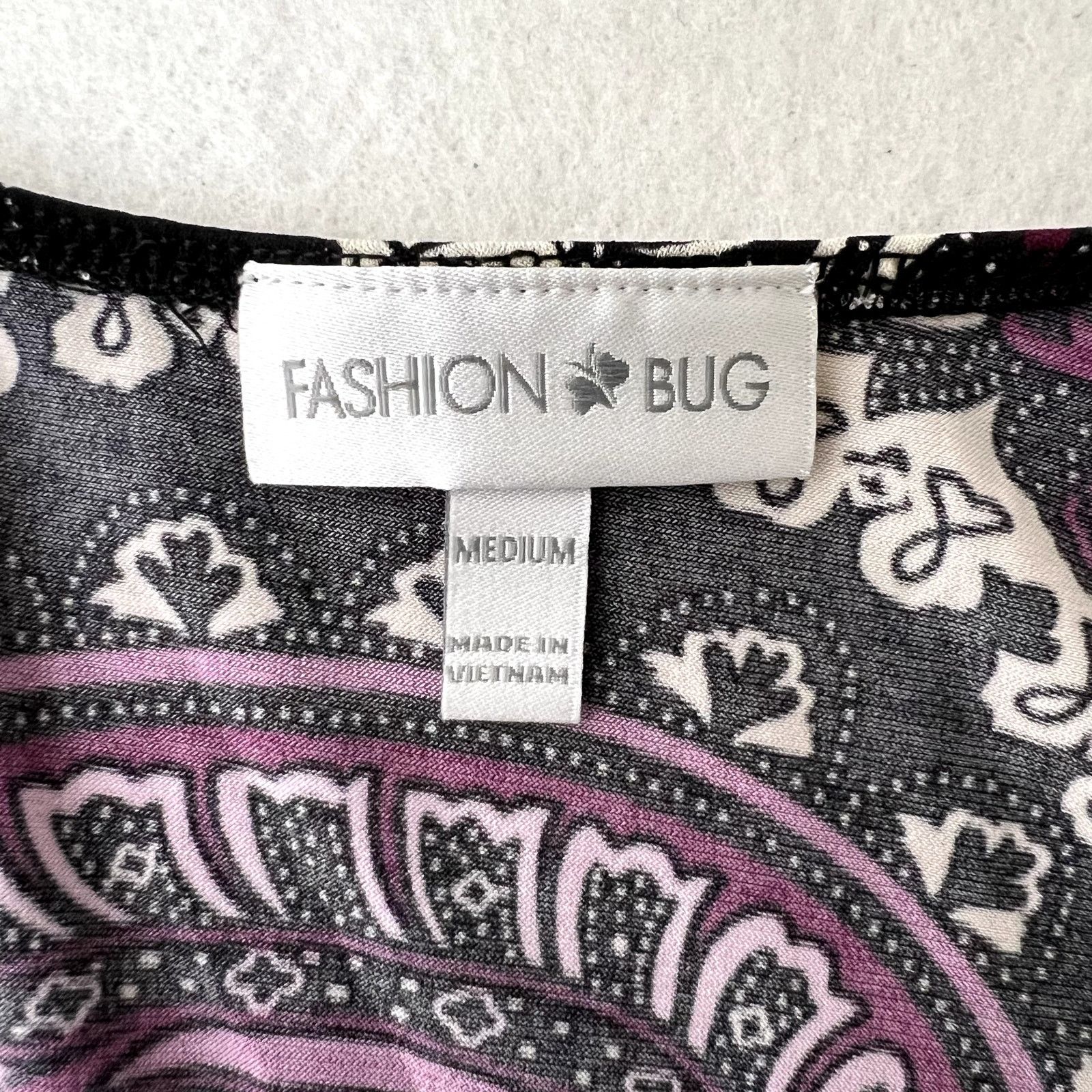 Other Fashion Bug Purple Layered Patterned Top Size M / US 6-8 / IT 42-44 - 6 Thumbnail