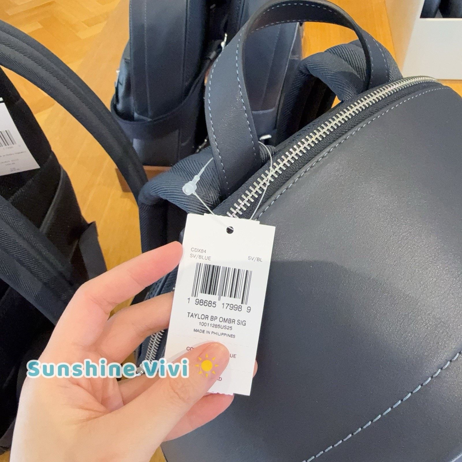 Coach NWT Coach Taylor Backpack Ombre Signature CDX84 Silver/Blue Size ONE SIZE - 3 Thumbnail