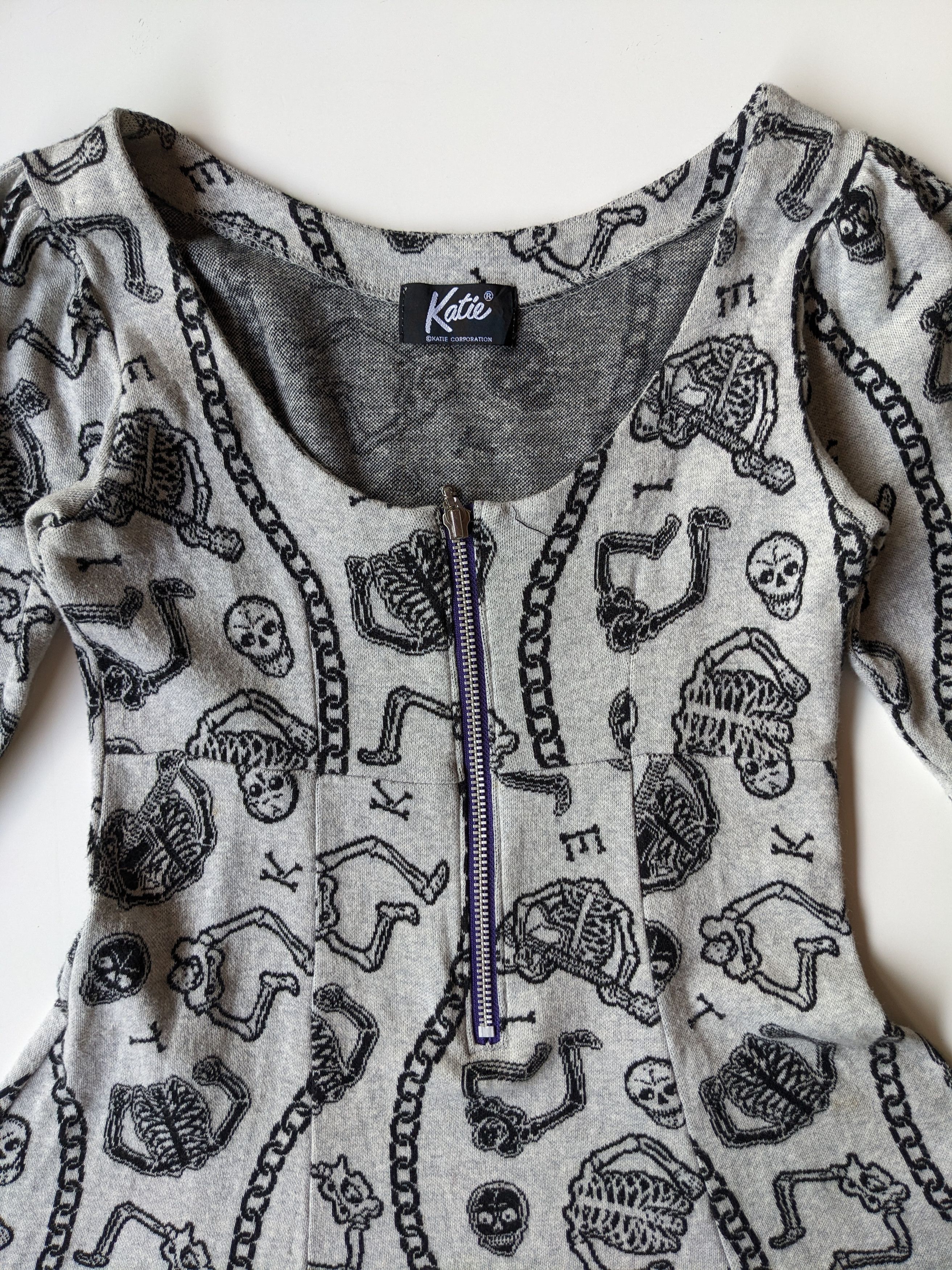 Hysteric Glamour × Japanese Brand Katie Corp skull midi blouse Size XS / US 0-2 / IT 36-38 - 3 Thumbnail