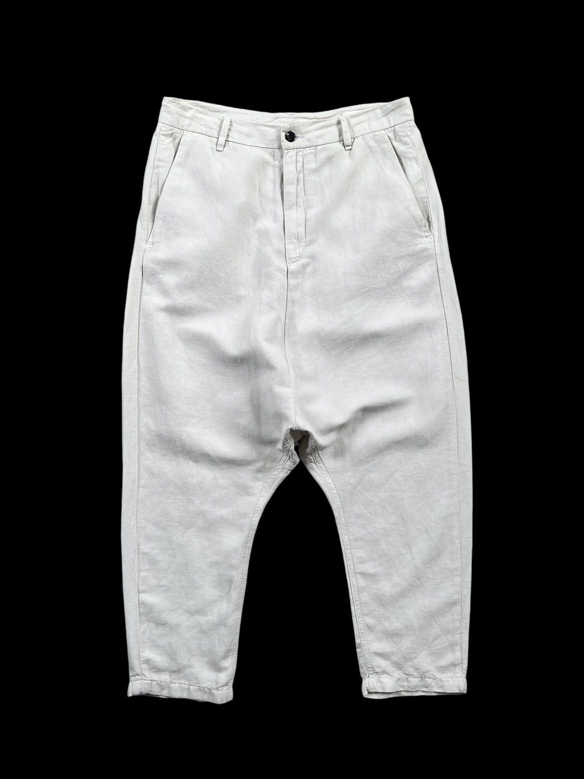 Designer × Hope Hope 🇸🇪 Linen Drop Crotch Pants Size US 31 - 2 Thumbnail