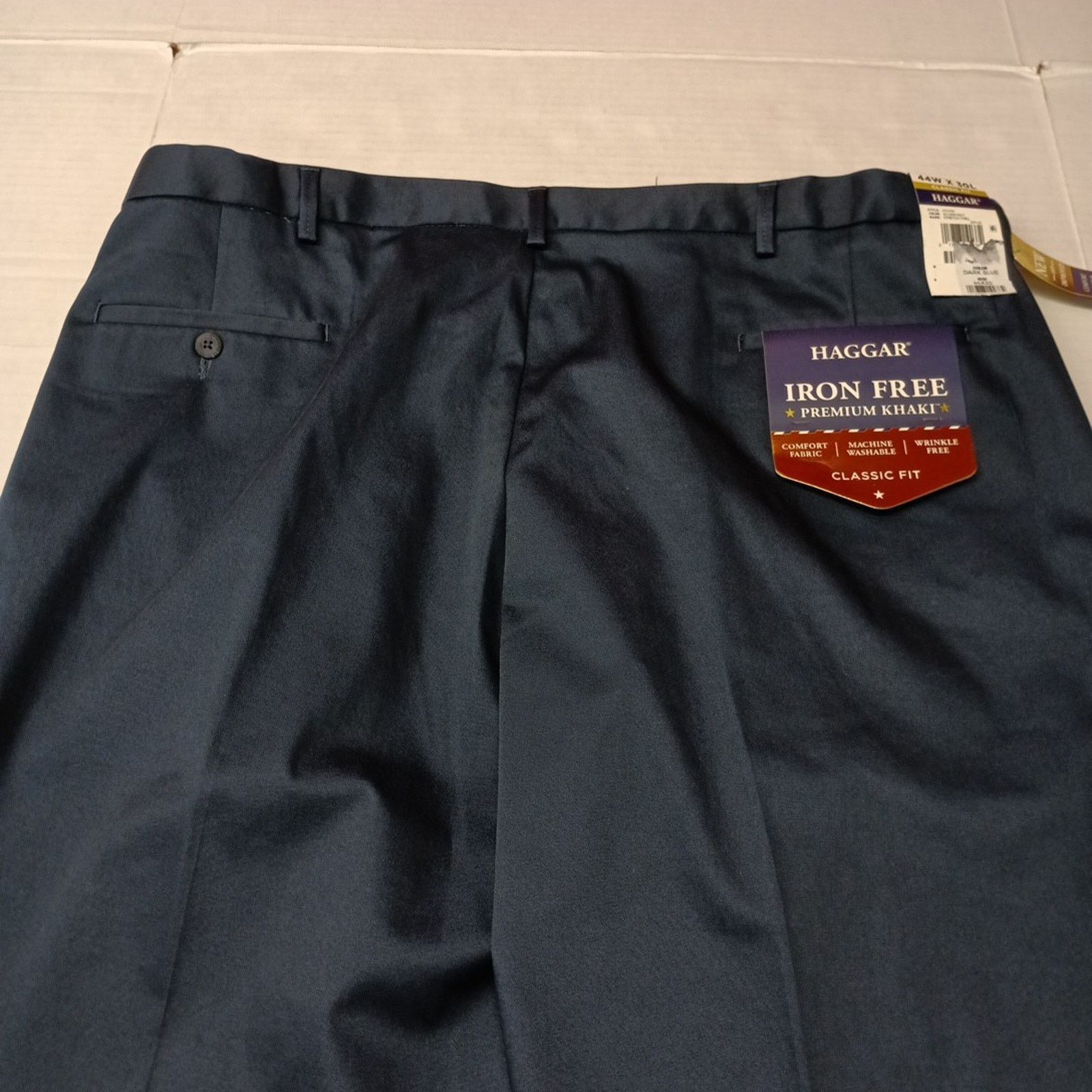 Haggar Haggar Premium Iron Free Khakis Men's 44x30 Blue Classic Fit Size US 44 / EU 60 - 8 Thumbnail