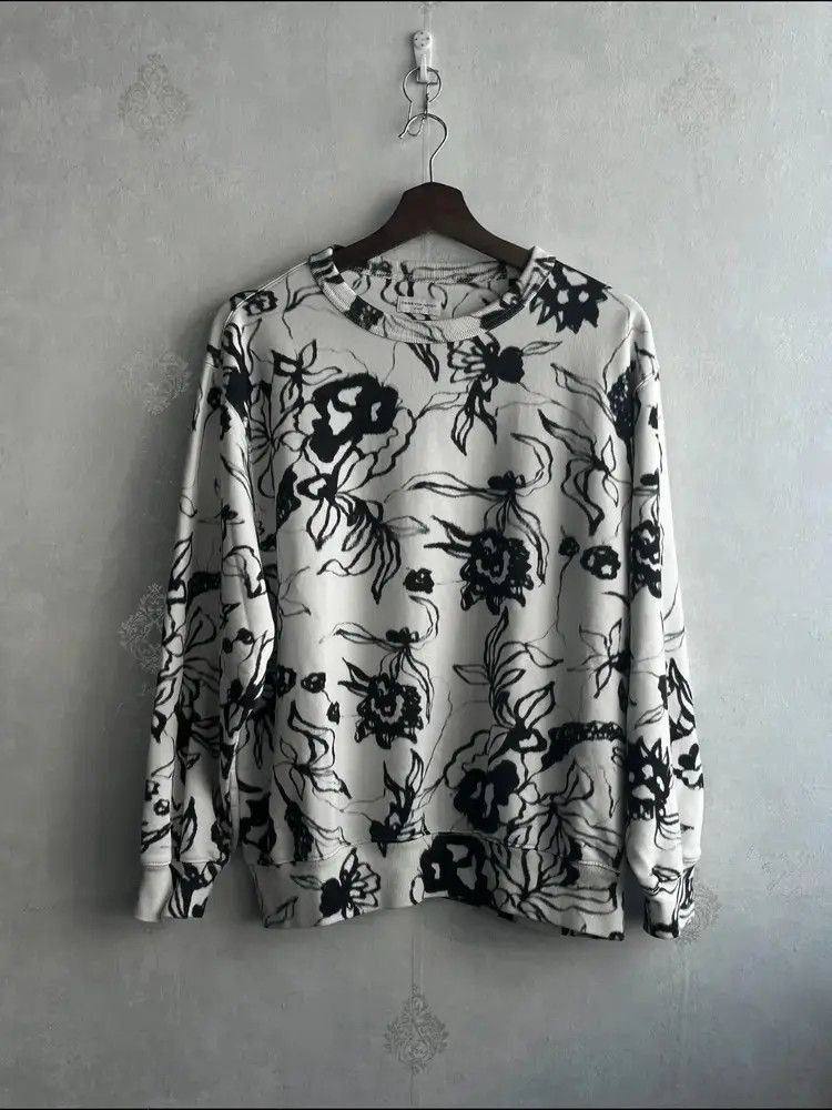 Dries Van Noten Dries Van Noten Flower Print Sweatshirt Size US S / EU 44-46 / 1 - 1 Thumbnail