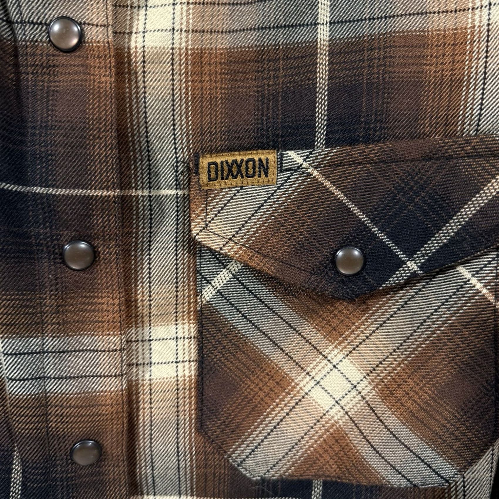 Vintage Dixxon Shirt Womens M Brown Black Plaid Button Snap The Barrel Flannel Casual Casual Shirt Womens M Brown Black Plaid Button Snap The Barrel Flannel Size M / US 6-8 / IT 42-44 - 6 Thumbnail