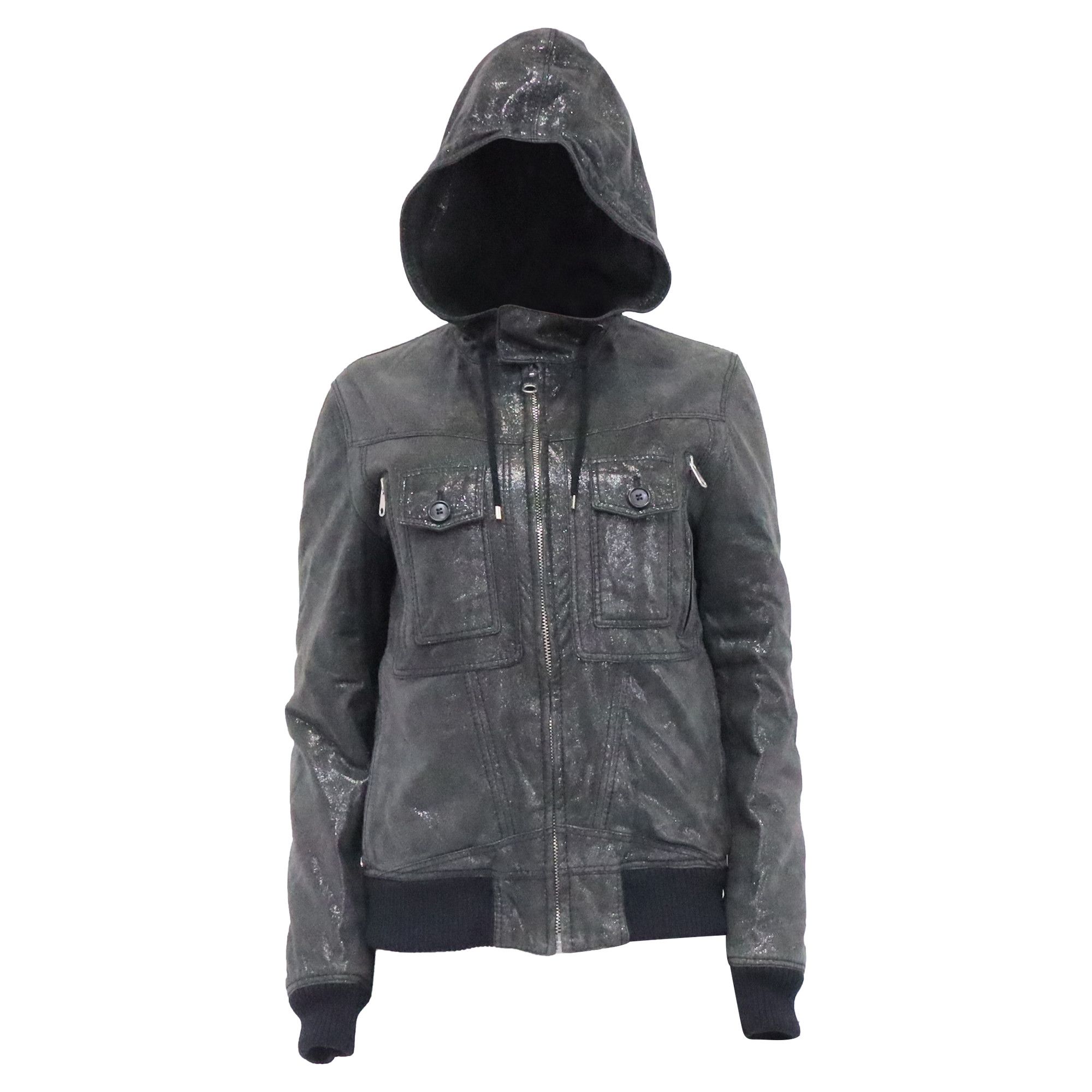 Dior Dior Zipped Hooded Bomber Jacket in Black Leather Size XS / US 0-2 / IT 36-38 - 1 Thumbnail