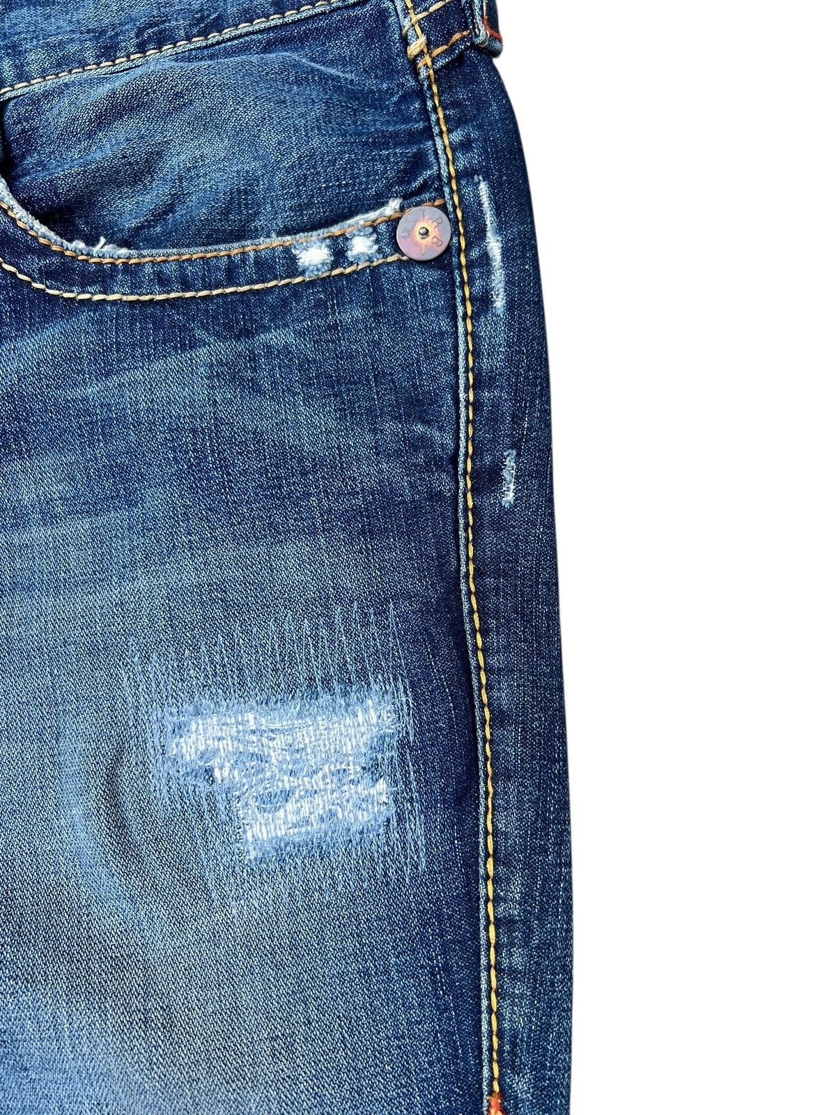 True Religion VTG Y2K True Religion Rainbow Joey Denim Super Flare Jeans Size US 33 - 12 Thumbnail