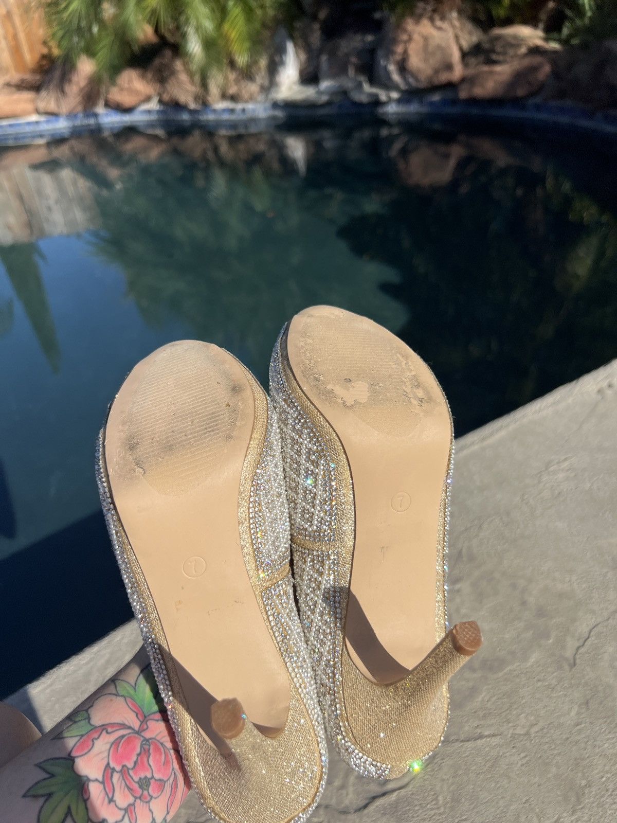 Other pearl/diamond heels Size US 7 / IT 37 - 6 Thumbnail