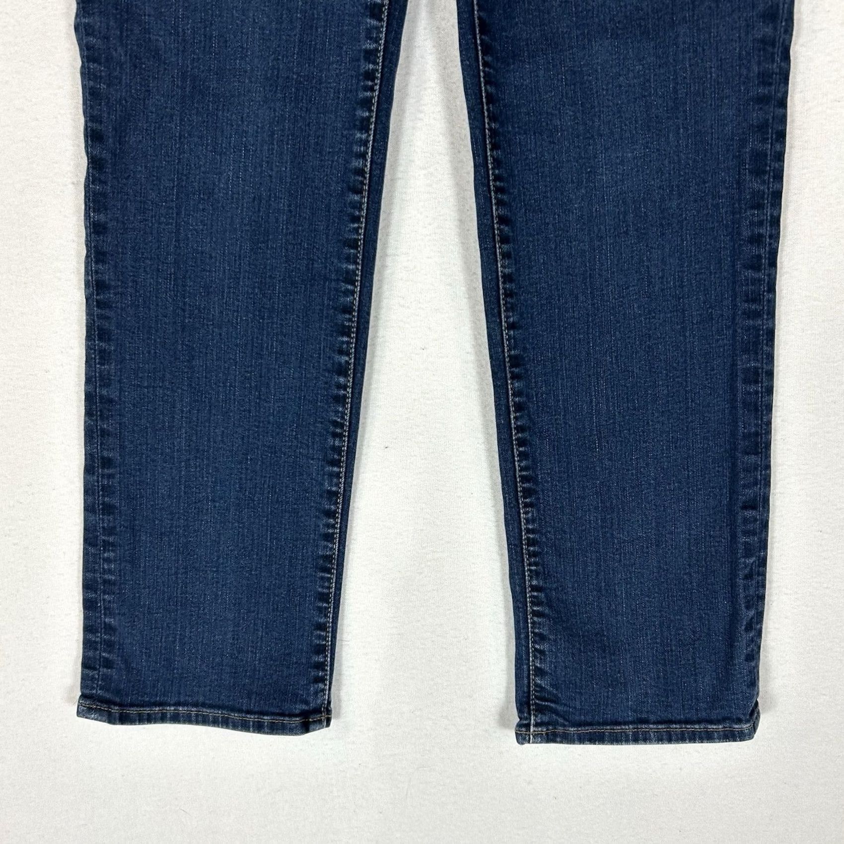 Eddie Bauer Eddie Bauer Jeans Womens 12S Blue Denim Straight Mid Rise Dark Wash 5-Pocket Cotton Blend材 Size 34" / US 12 / IT 48 - 3 Thumbnail