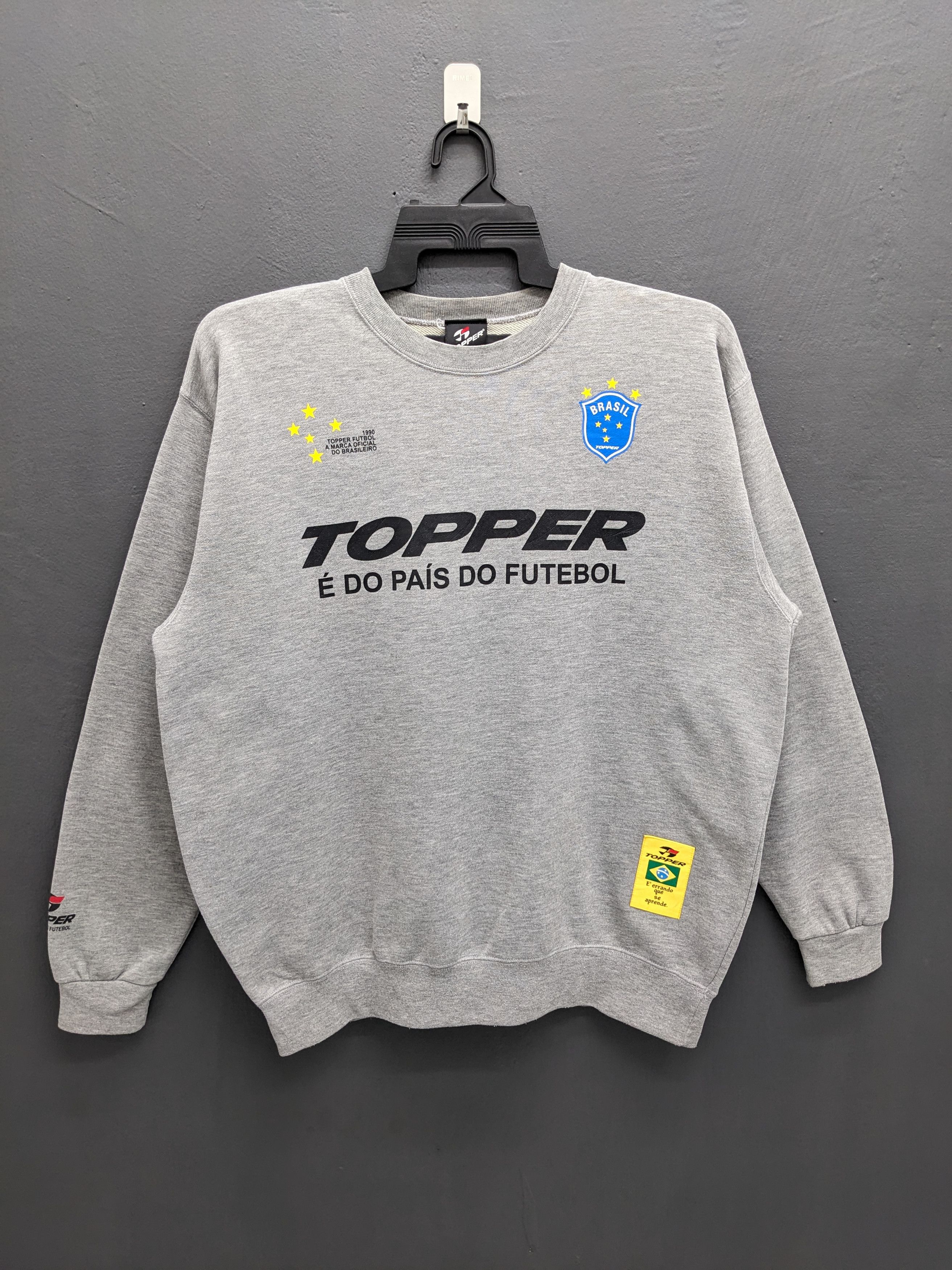 Vintage Vintage 1990 Topper Brasil Football País do Futebol Crewneck Size US XL / EU 56 / 4 - 2 Thumbnail