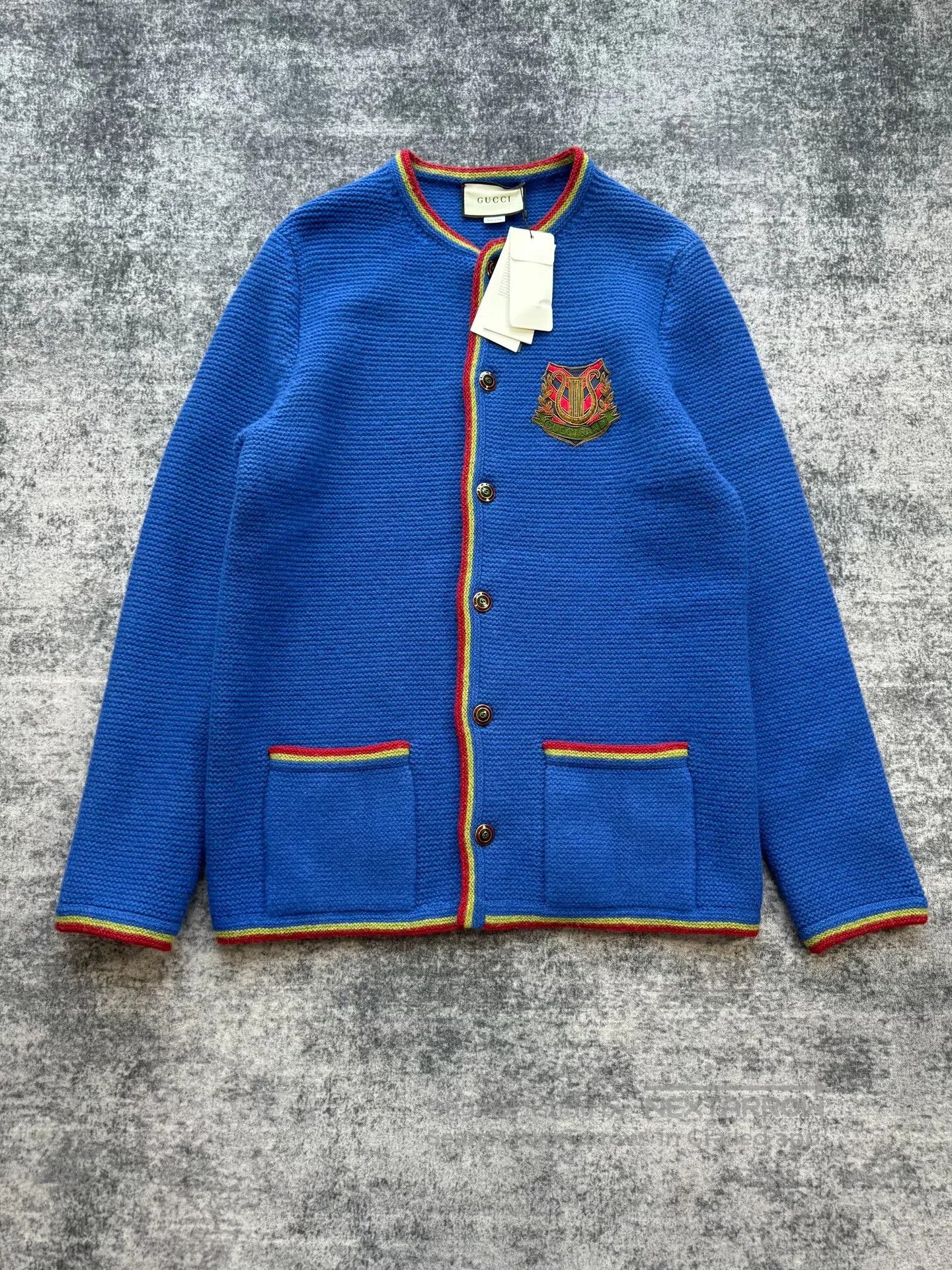Gucci Guicci Klein Blue Preppy Wool Coat| Size M / US 6-8 / IT 42-44 - 1 Thumbnail