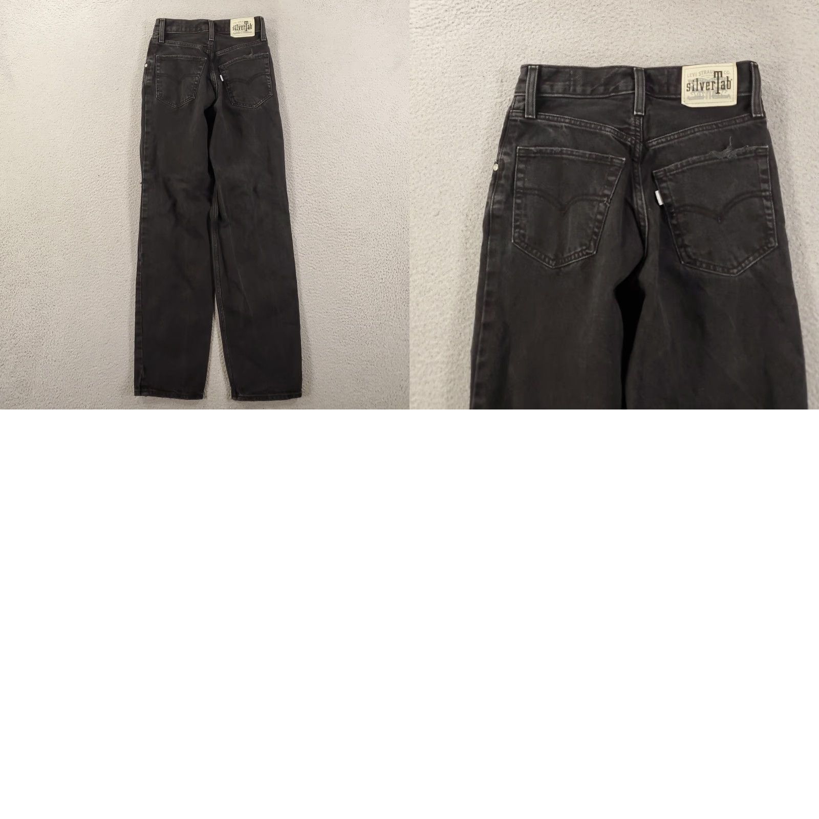 Vintage VINTAGE Silvertab Jeans 24x31 Black Distressed 90s Levis Silvertab Slim Baggy Relaxed Women’s Jeans Size 42" / US 20 - 9 Thumbnail