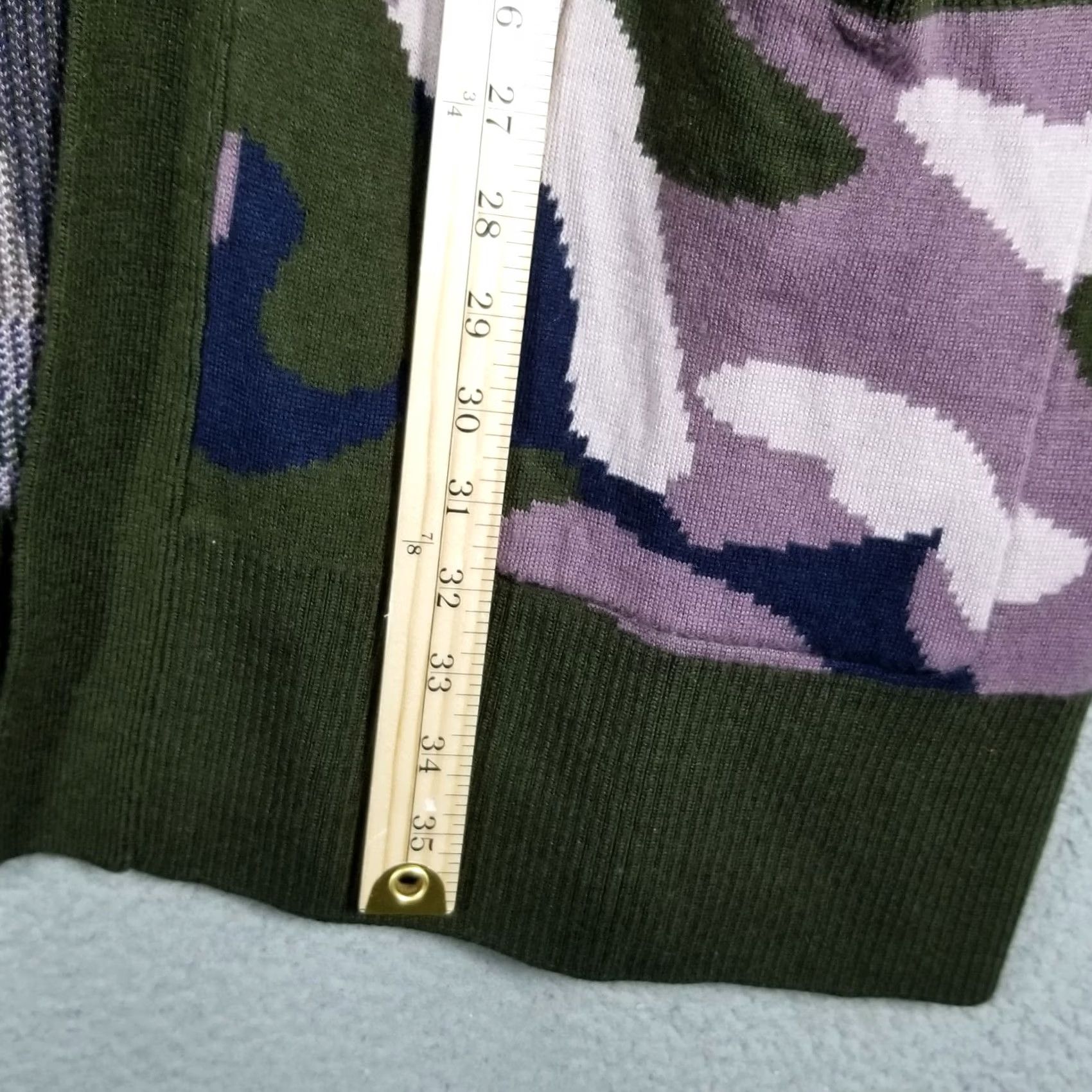 Anthropologie Anthropologie Sweater Cardigan Womens 2XL Camouflage Open Duster Kimono Green Army Knit Long Sleeve Casual Fall Winter 4-5-3 Size XXL / US 16-18 / IT 52-54 - 3 Thumbnail