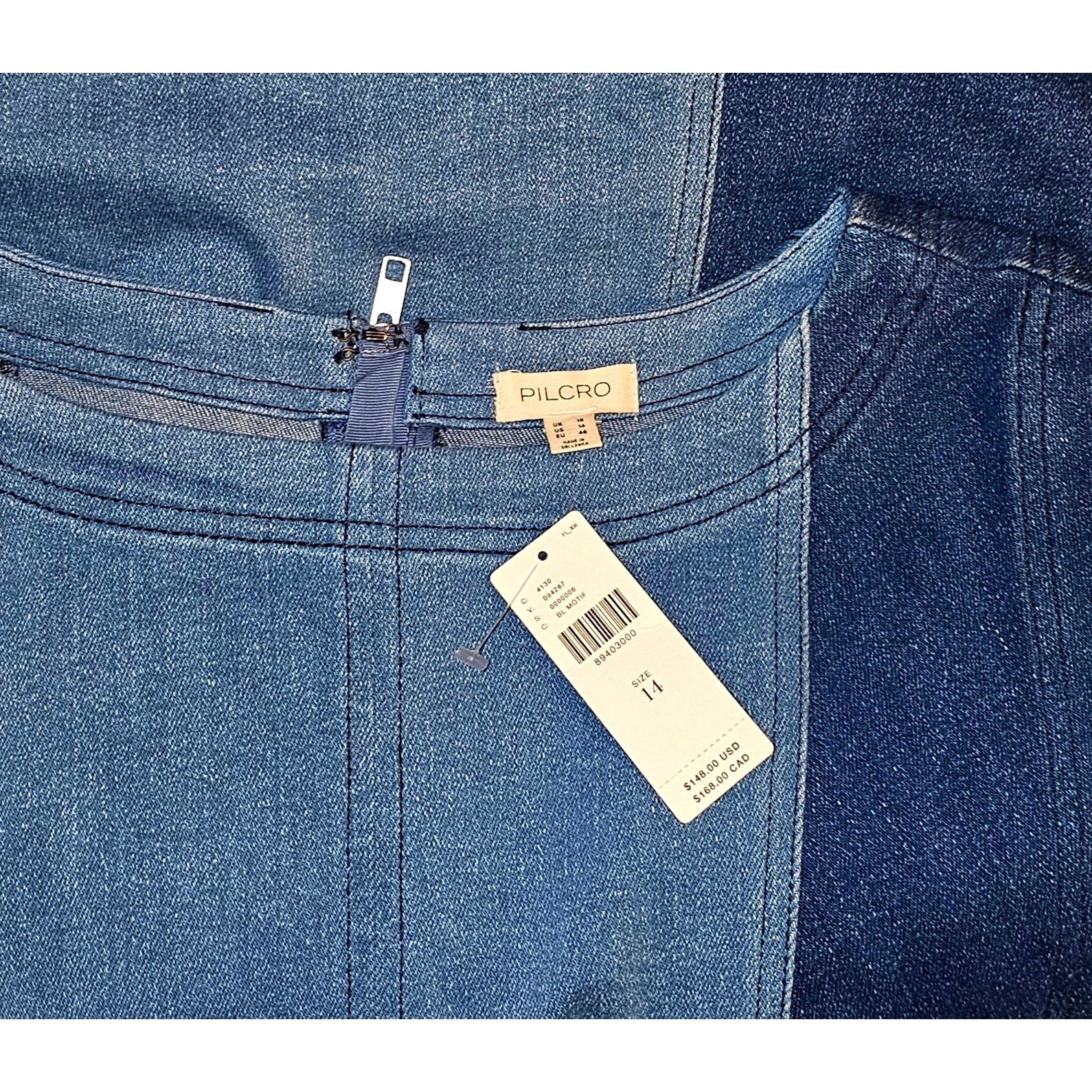 Anthropologie NWT Anthropologie Pilcro Sleeveless Two-Tone Denim Mini |  Grailed
