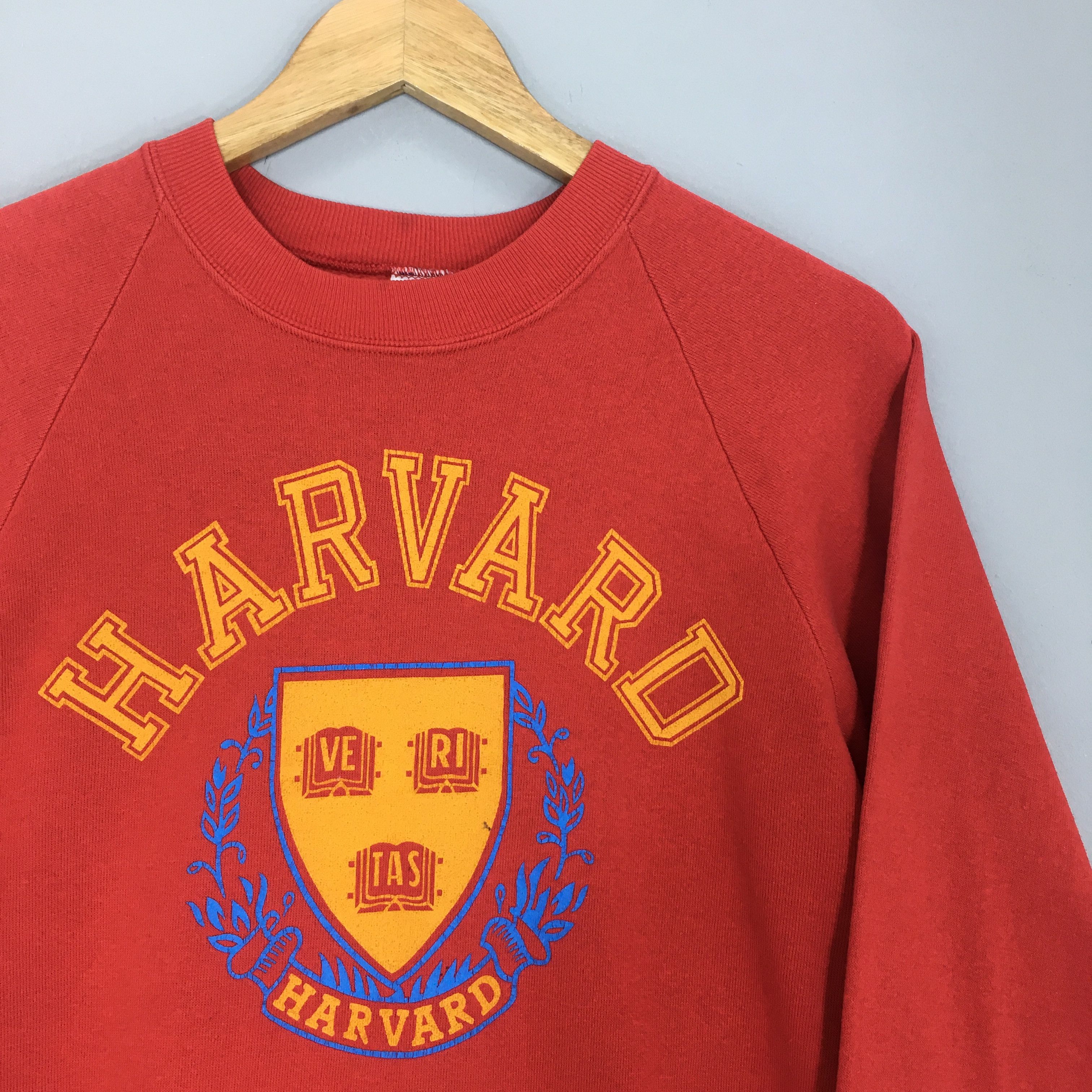 Vintage Vintage 90s Harvard University Red Sweatshirt XLarge Size US XL / EU 56 / 4 - 2 Thumbnail