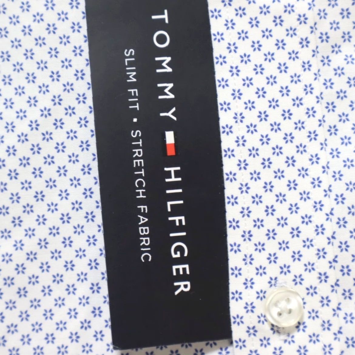 Tommy Hilfiger Tommy Hilfiger Slim Fit Dress Stretch Long Sleeve Button Up Shirt White Men's L Size 42R - 5 Thumbnail