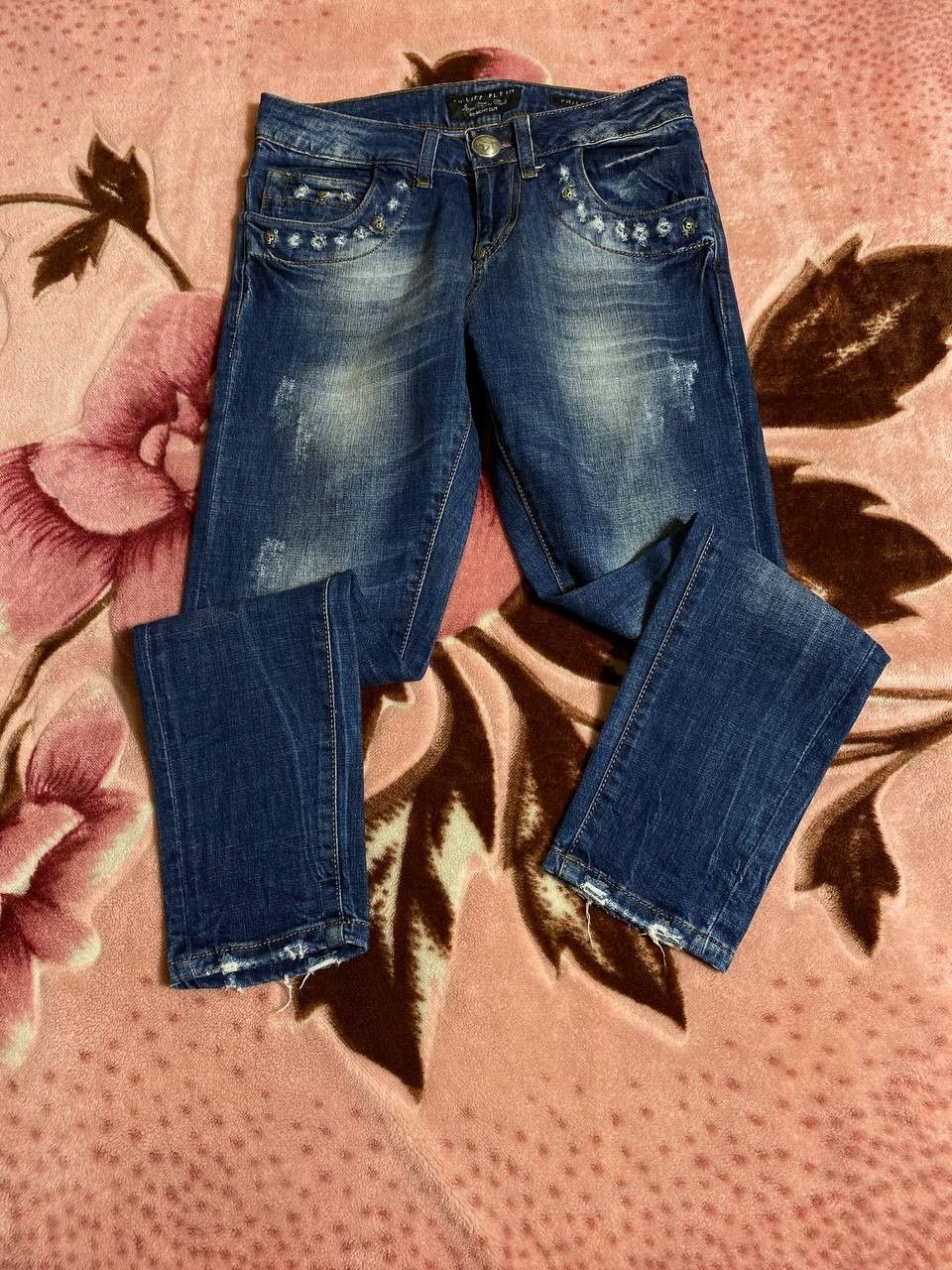 Japanese Brand × Philipp Plein Jeans Dirty Pants faded crash denim thrashed y2k distressed Size US 26 / EU 42 - 9 Thumbnail