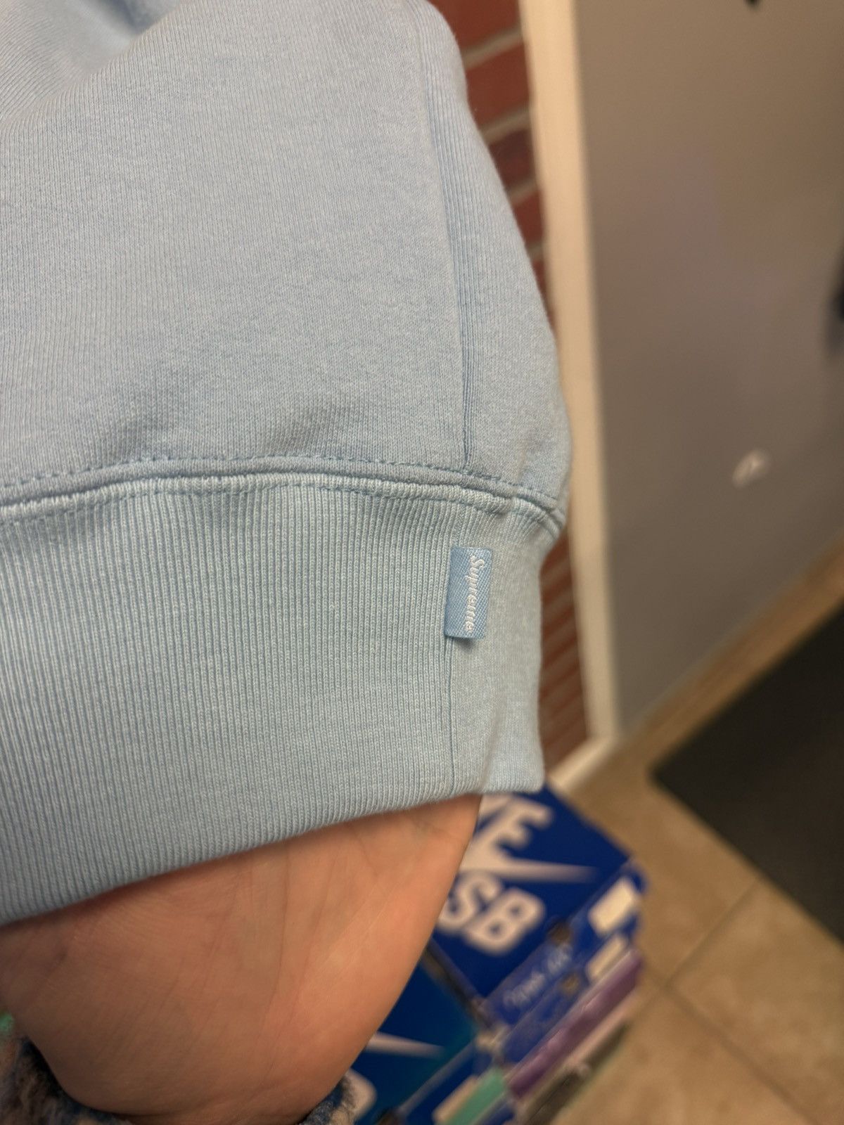 Supreme Supreme Back Logo Baby Blue Hoodie 2024 Size S Size US S / EU 44-46 / 1 - 7 Thumbnail