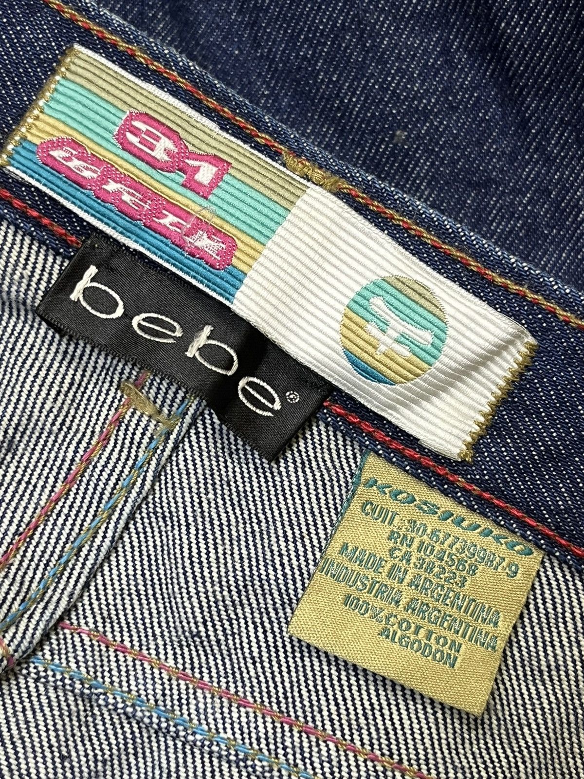 Japanese Brand sick🔥BEBE x KOSIUKO corduroy patchwork & bead flared jeans Size US 34 / EU 50 - 21 Thumbnail