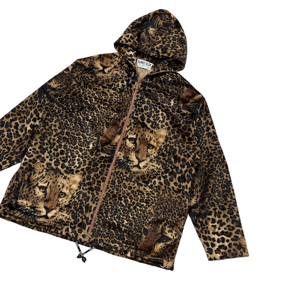 Art Comes First 🔥Vintage Planet Blue Island Leopard Print Hoodie Jacket Size US M / EU 48-50 / 2 - 4 Thumbnail