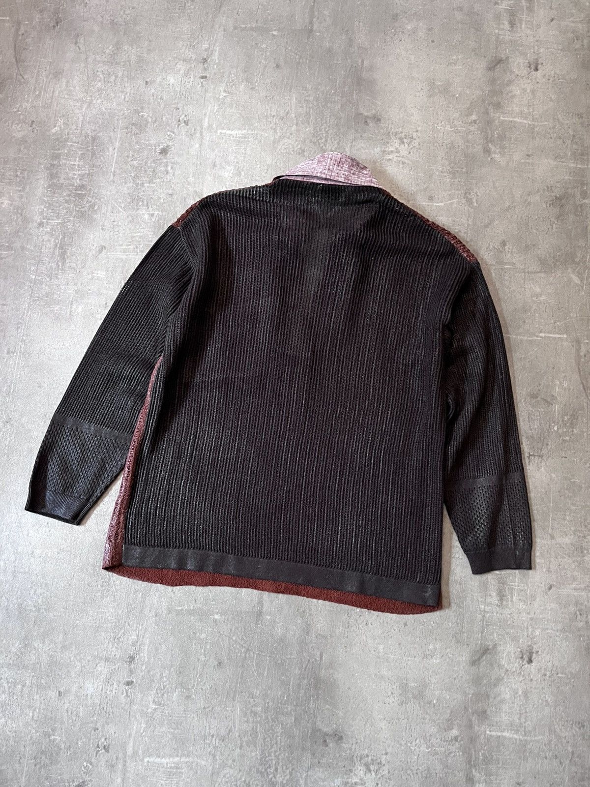 Acne Studios Acne Studios cotton waxed long sleeve polo black red Size US M / EU 48-50 / 2 - 10 Thumbnail