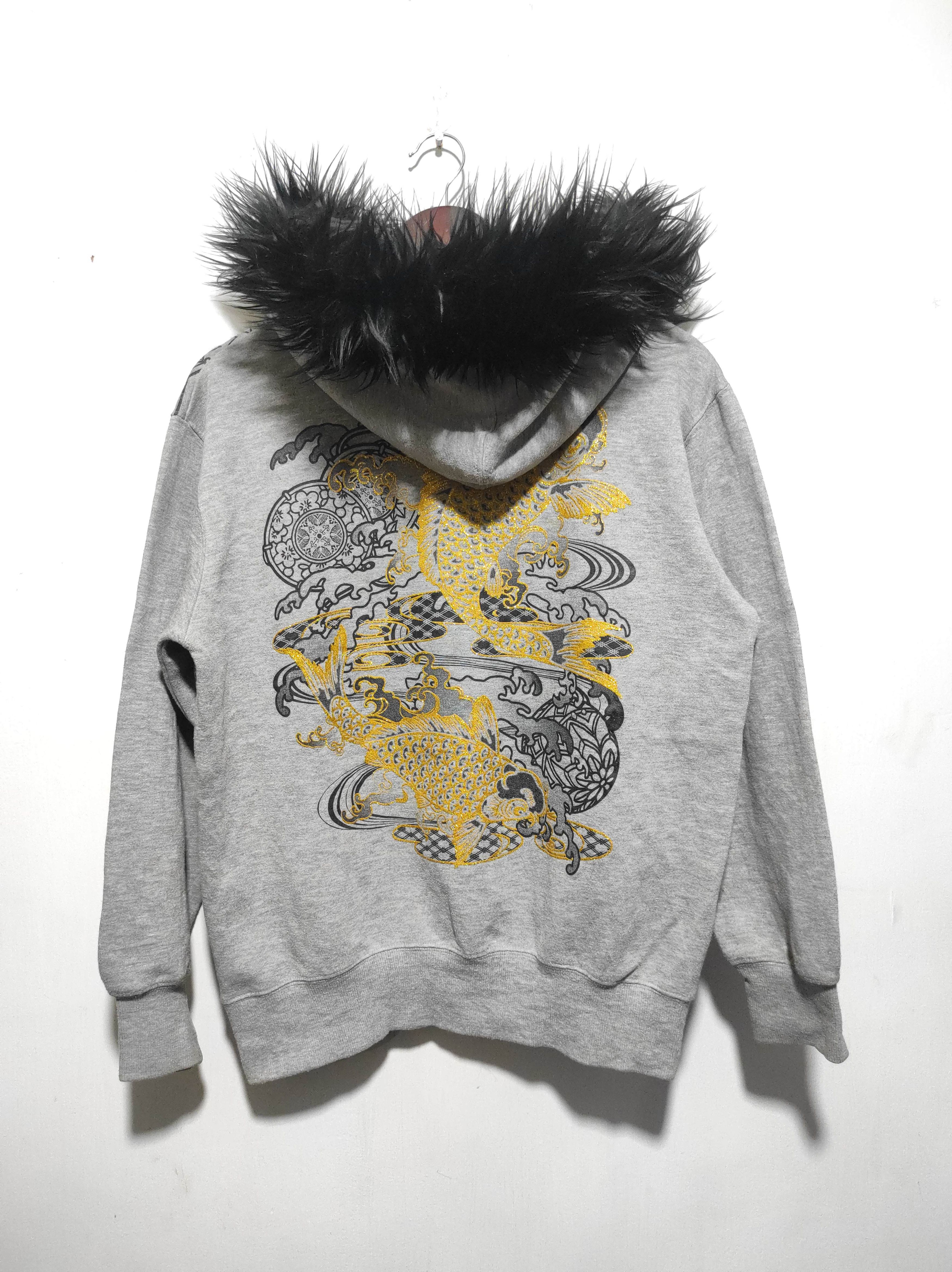 Japanese Brand Oblo Koi Sukajan fur hoodie ifsix LGB style Size US M / EU 48-50 / 2 - 13 Thumbnail